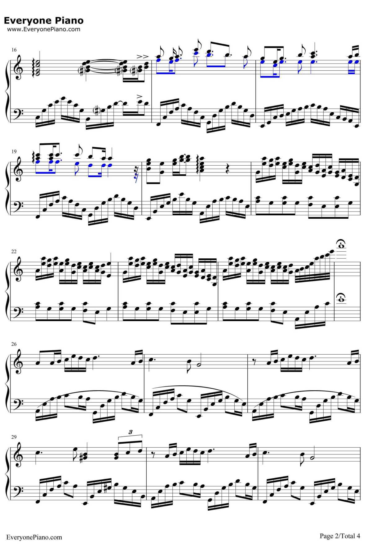 爱的供养钢琴谱2