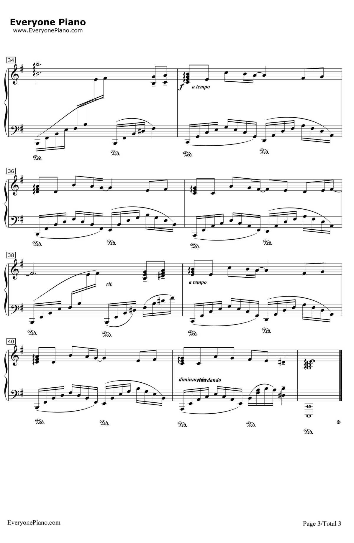 年华都是无效信钢琴谱3