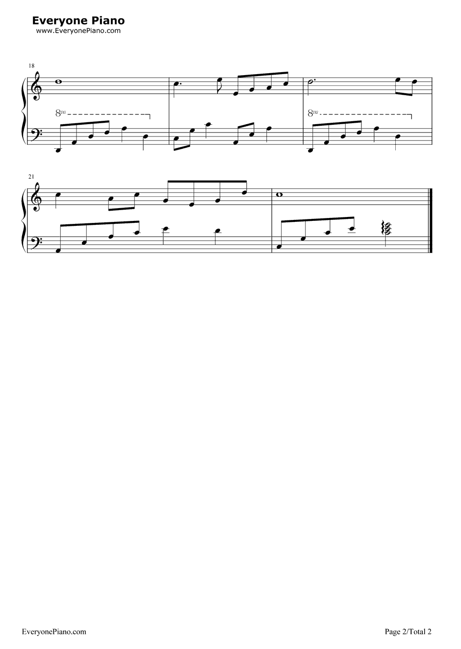 何日君再来钢琴谱2