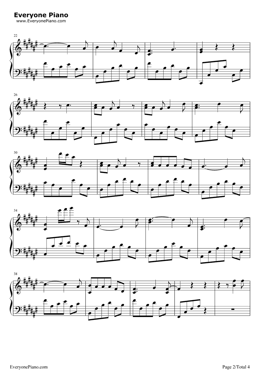 没那么简单钢琴谱2