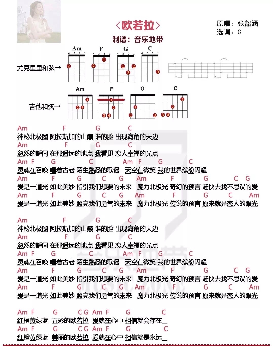 欧若拉尤克里里谱1