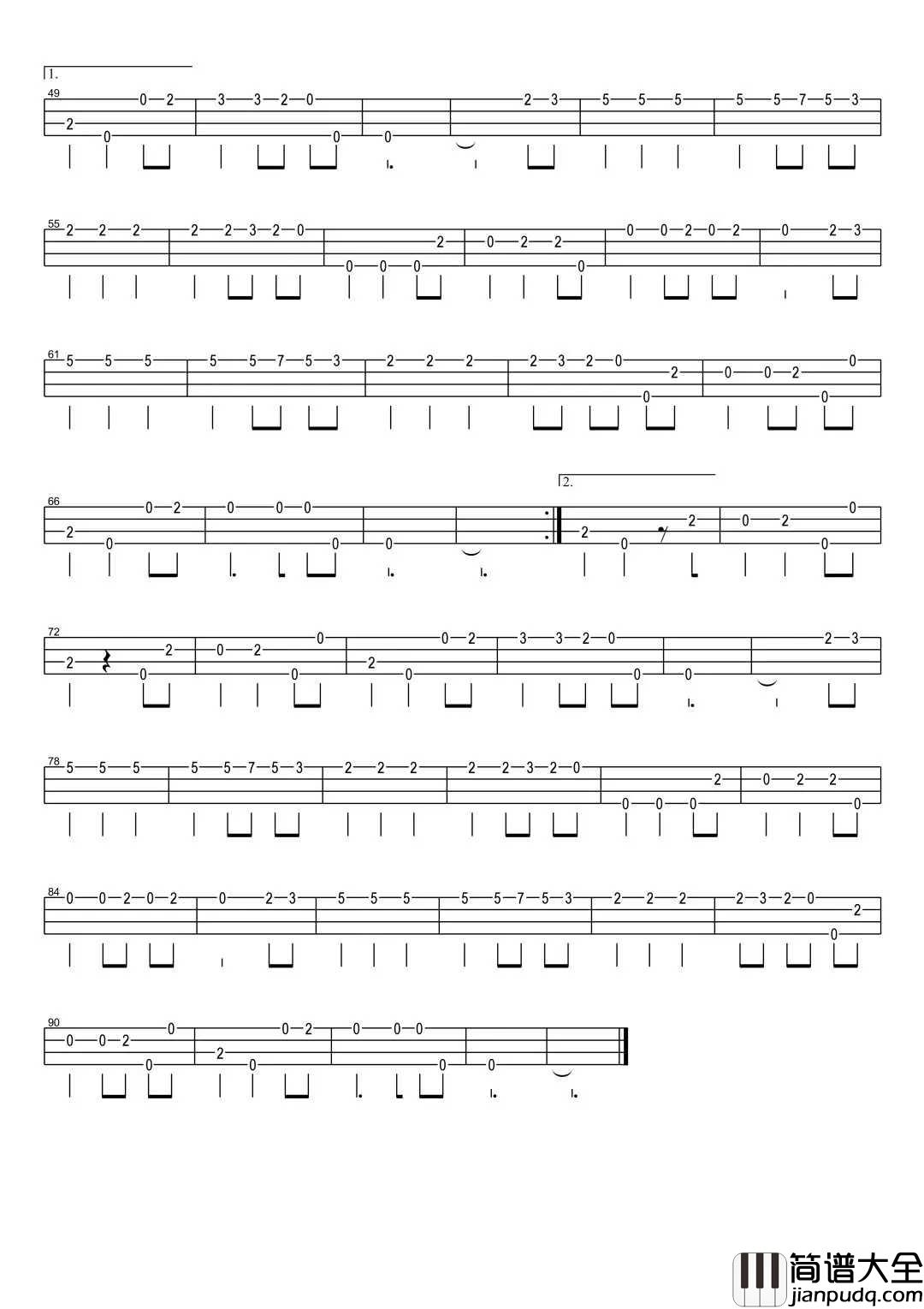 Always_with_me尤克里里谱_动画片千与千寻的主题曲