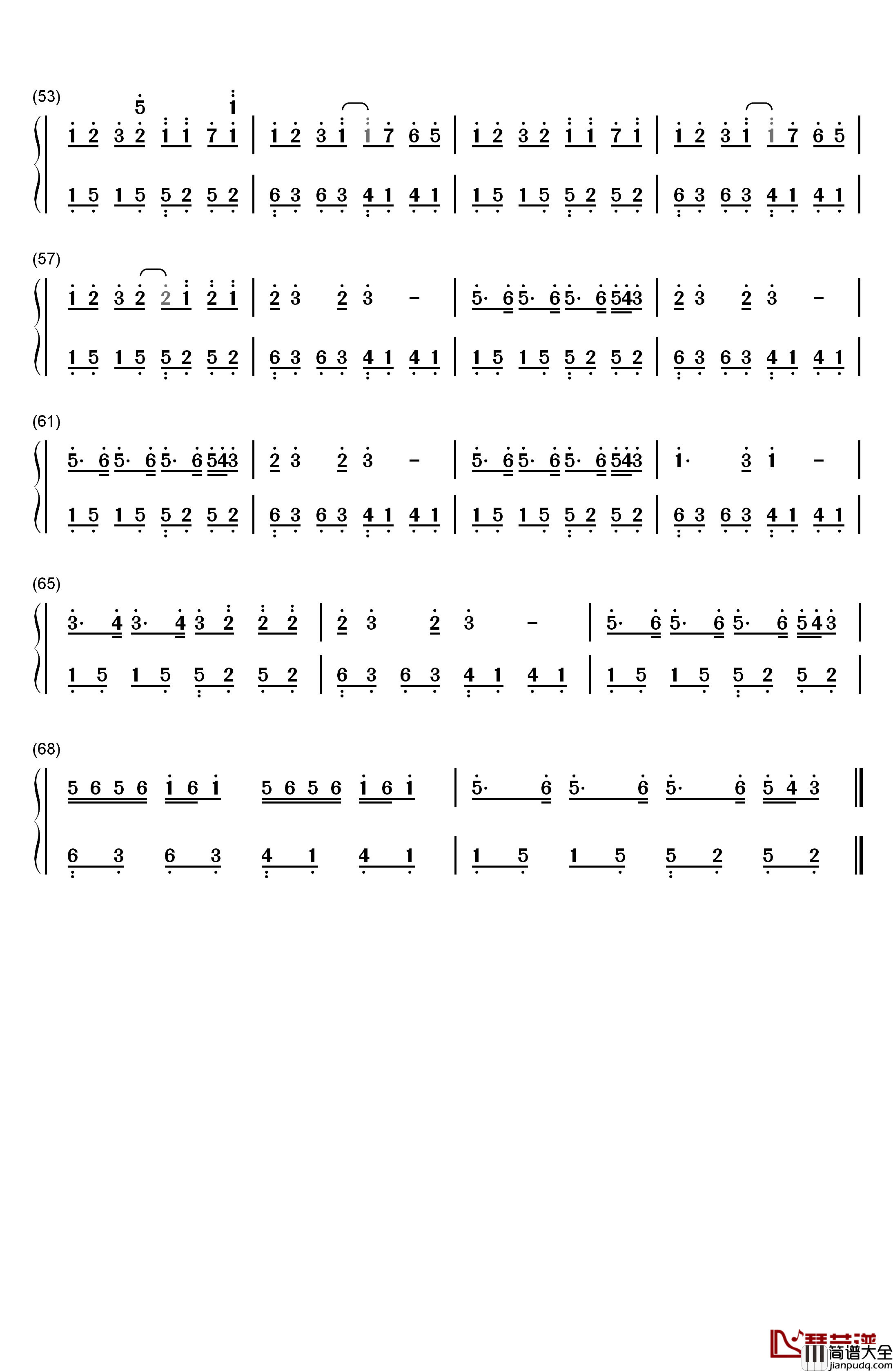 Listen钢琴简谱_数字双手_ONE_OK_ROCK_ft._Avril_Lavigne