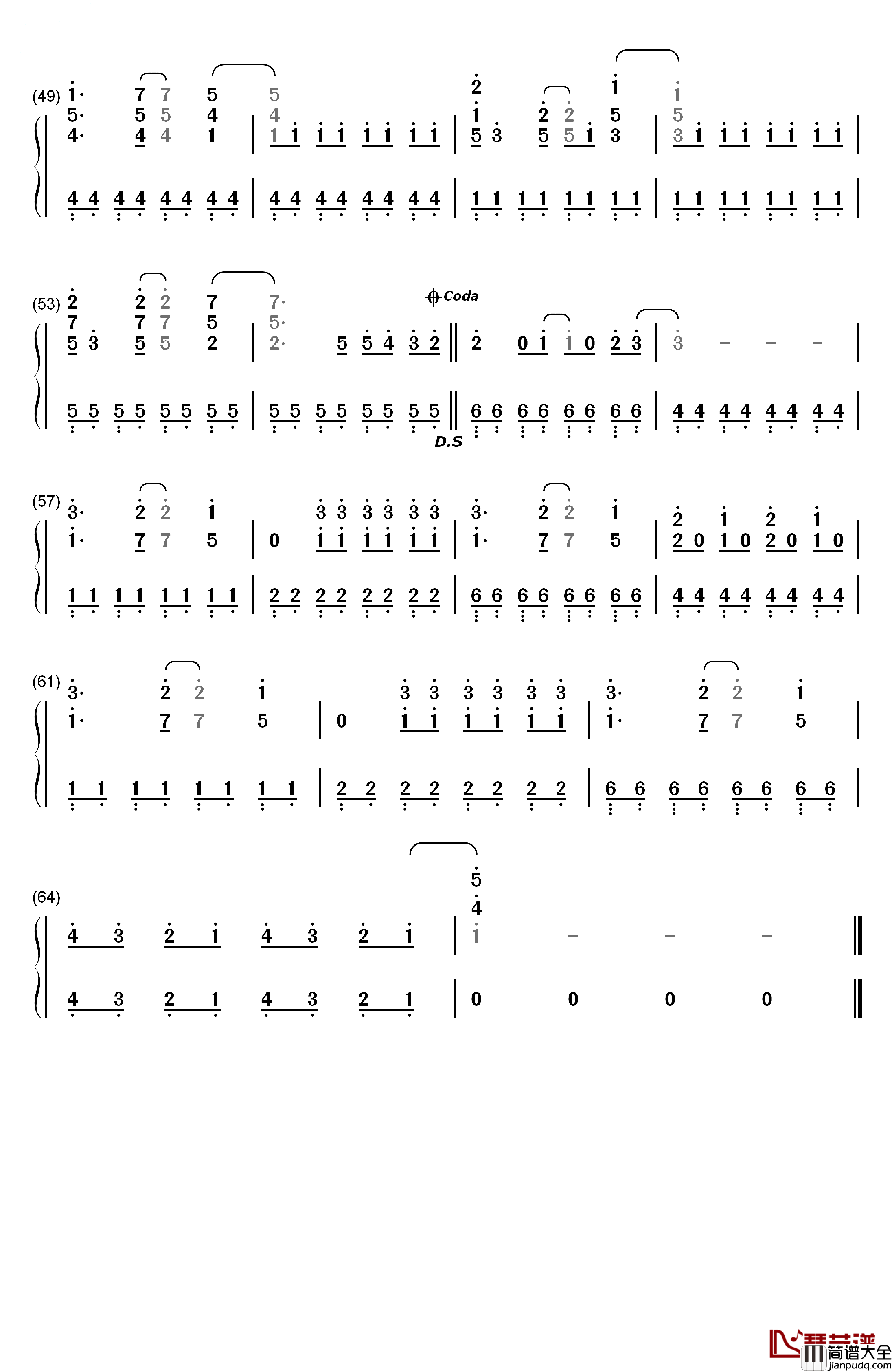 Firework钢琴简谱_数字双手_Katy_Perry