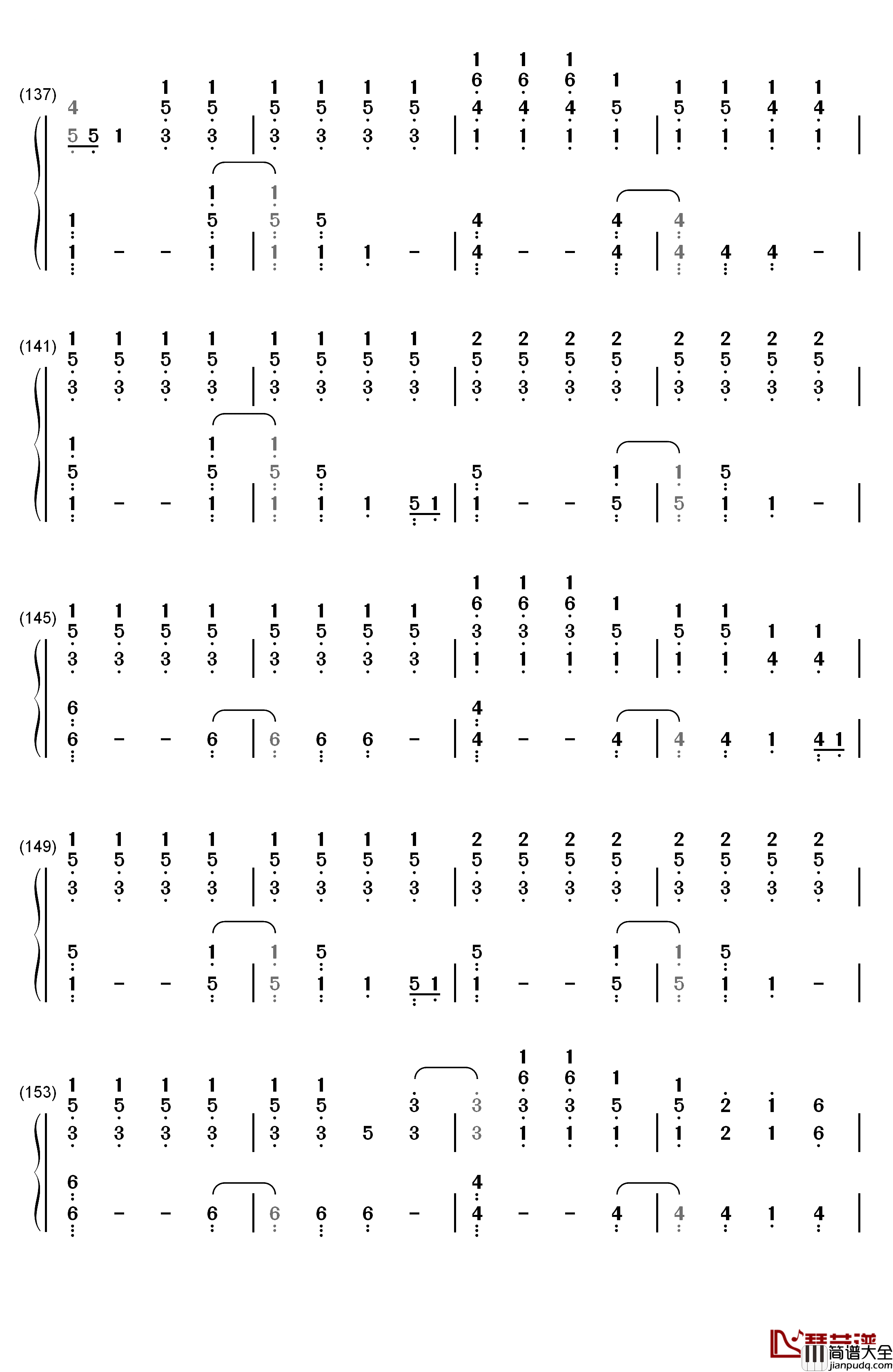 The_Scientist钢琴简谱_数字双手_Coldplay