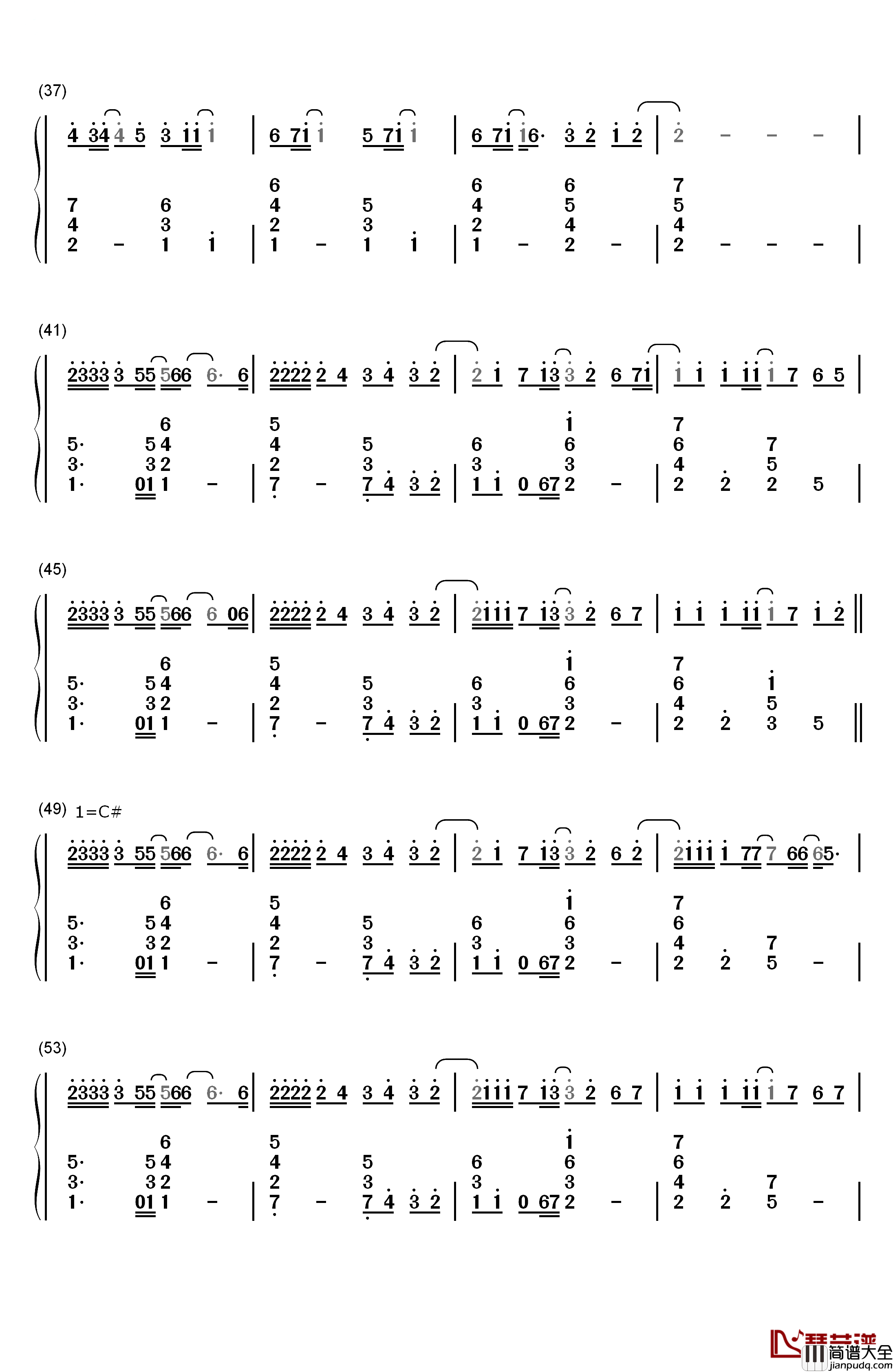 Nothing's_Gonna_Change_My_Love_for_You钢琴简谱_数字双手_George_Benson