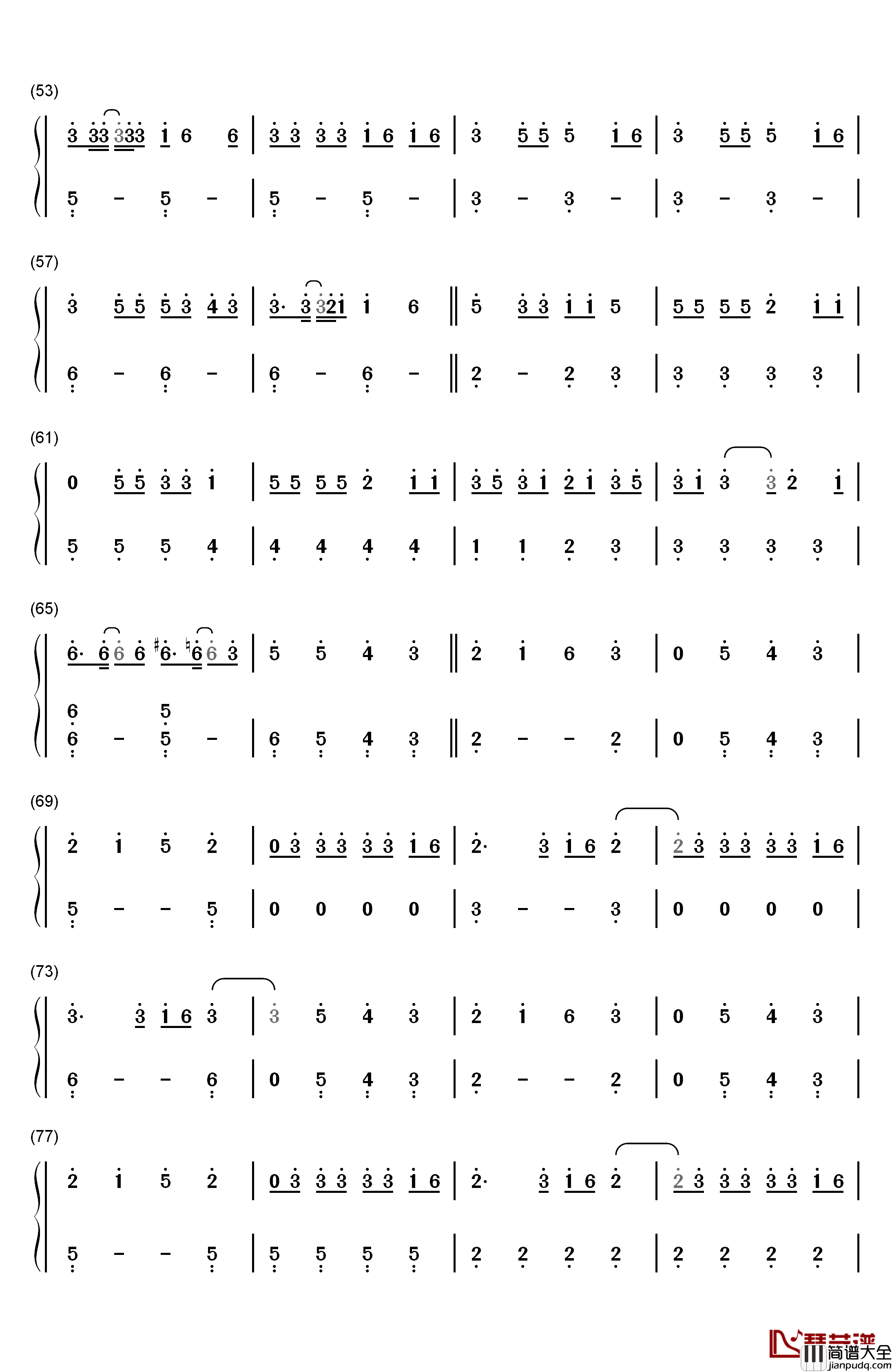 That's_What_I_Like钢琴简谱_数字双手_Bruno_Mars