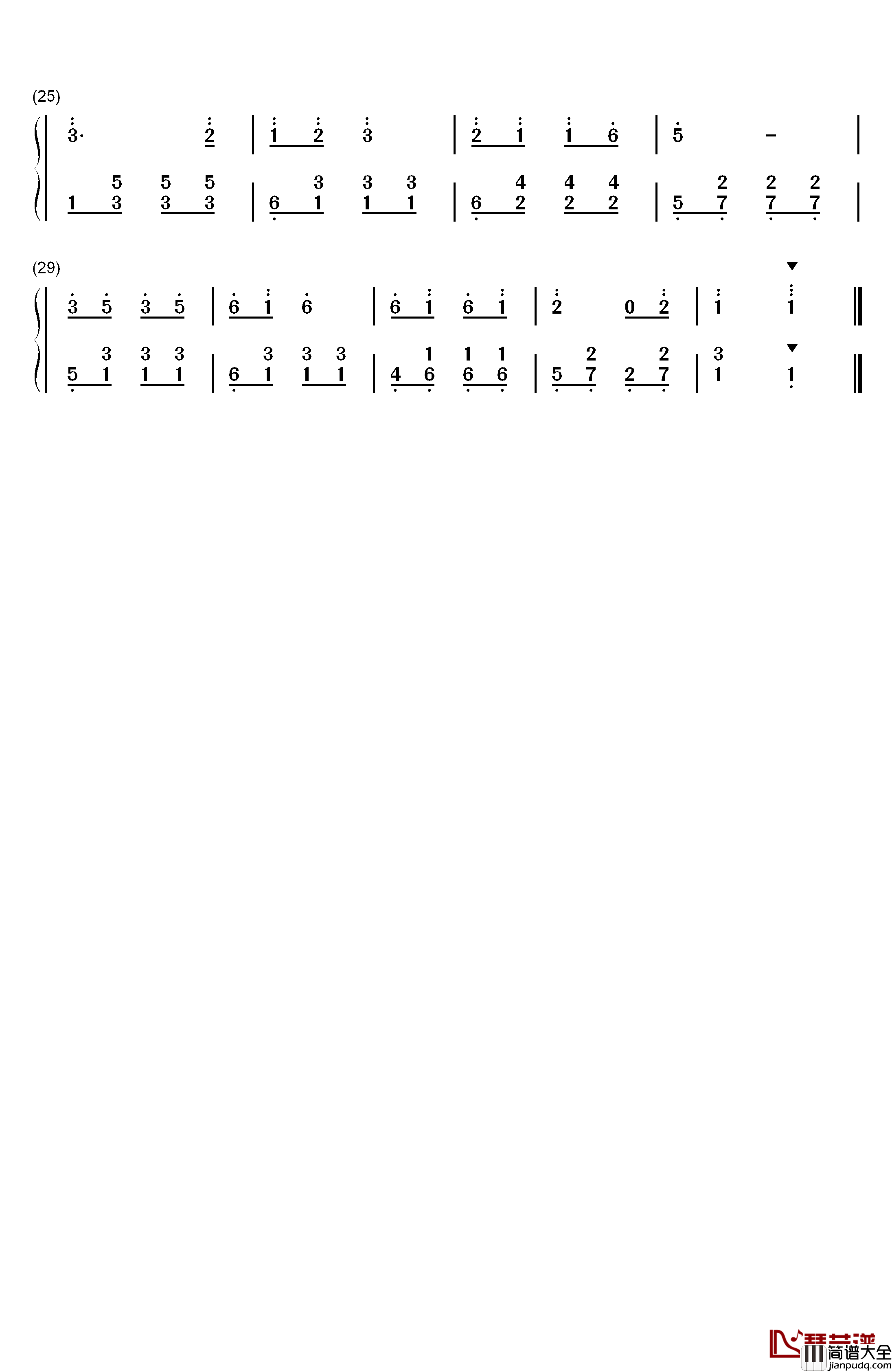 小邋遢钢琴简谱_数字双手_小蓓蕾组合