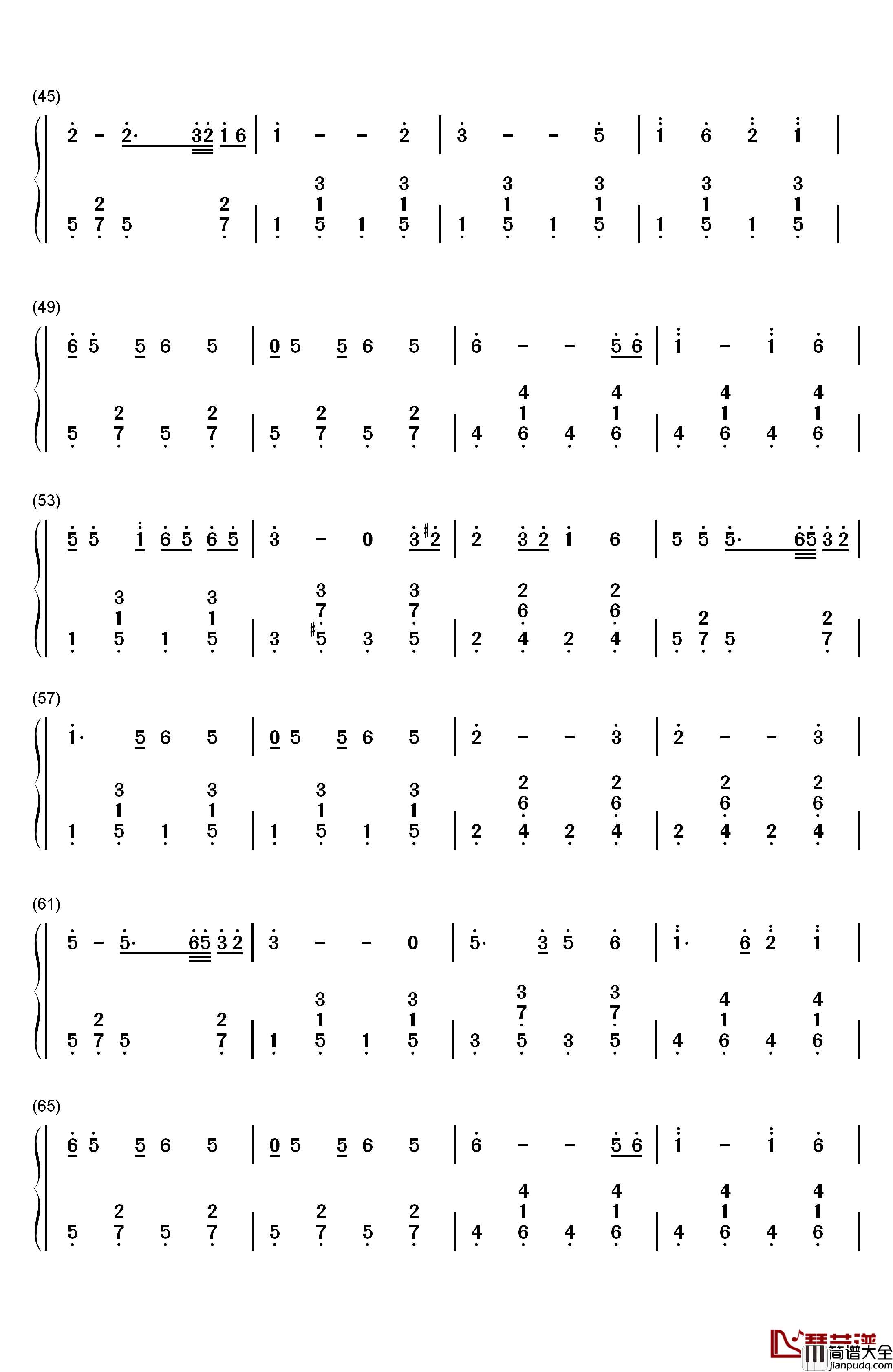 往事只能回味钢琴简谱_数字双手_刘家昌