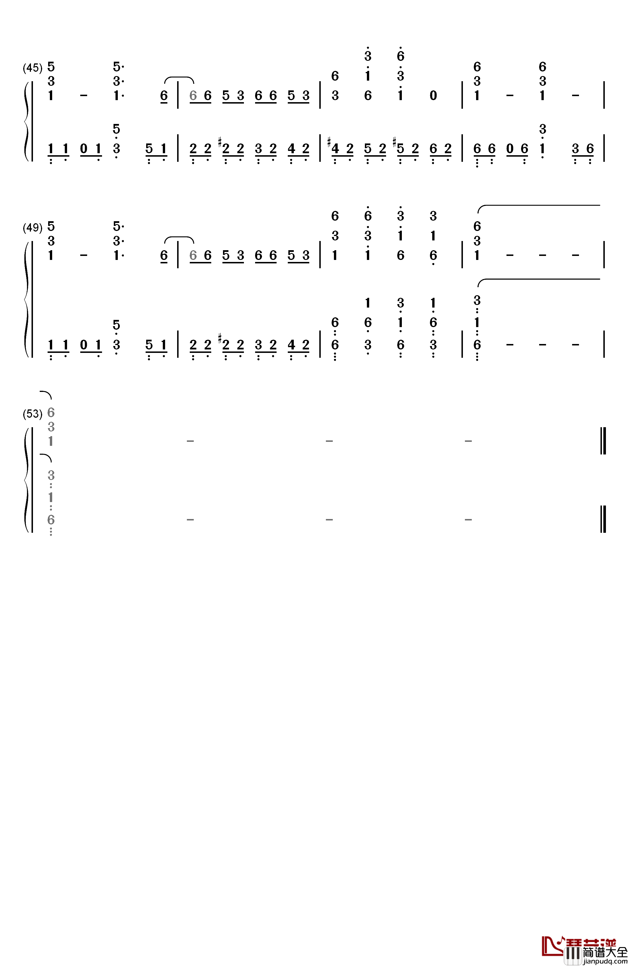 大地獄地獄節钢琴简谱_数字双手_地狱の沙汰オールスターズ
