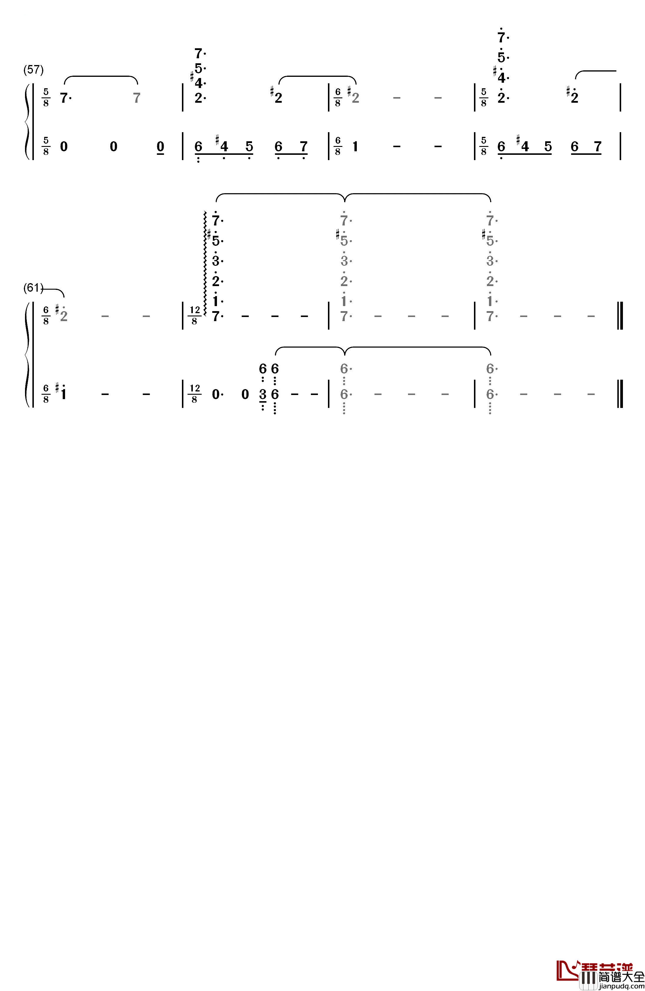 Impossible_Dream钢琴简谱_数字双手_久石让
