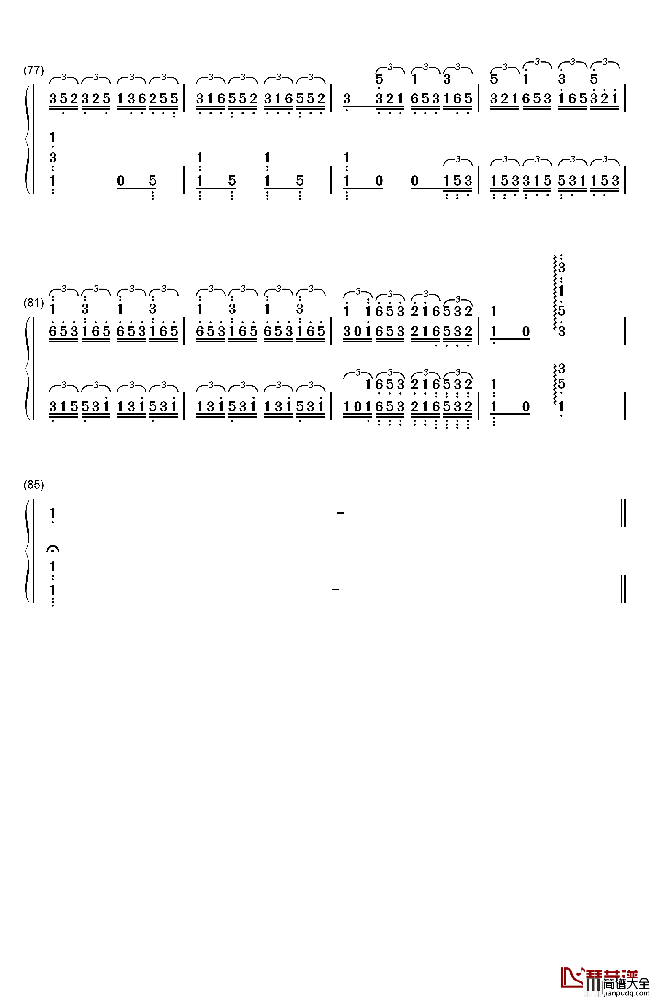 黑键练习曲钢琴简谱_数字双手_肖邦