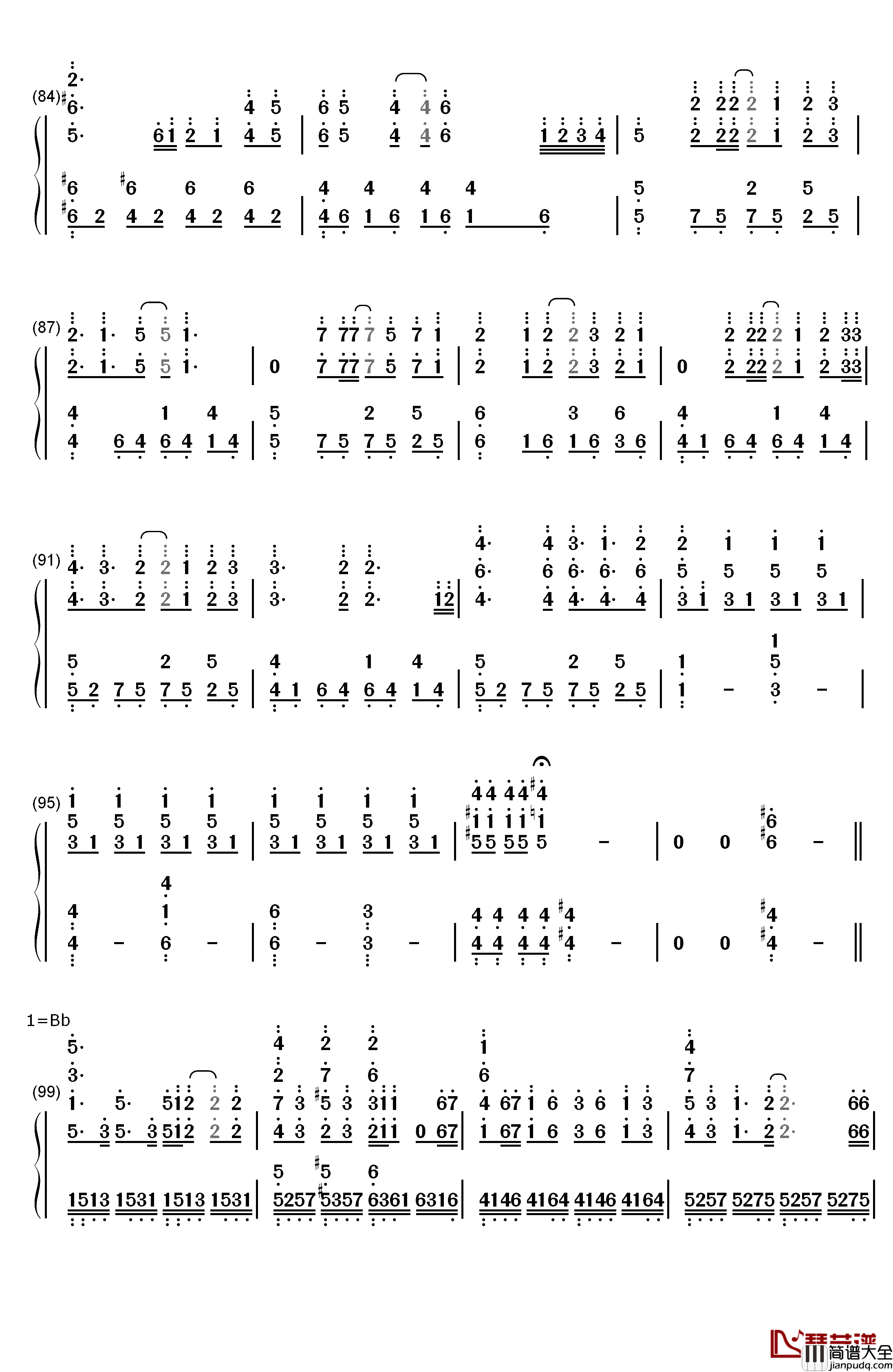 きみも悪い人でよかった钢琴简谱_数字双手_初音未来