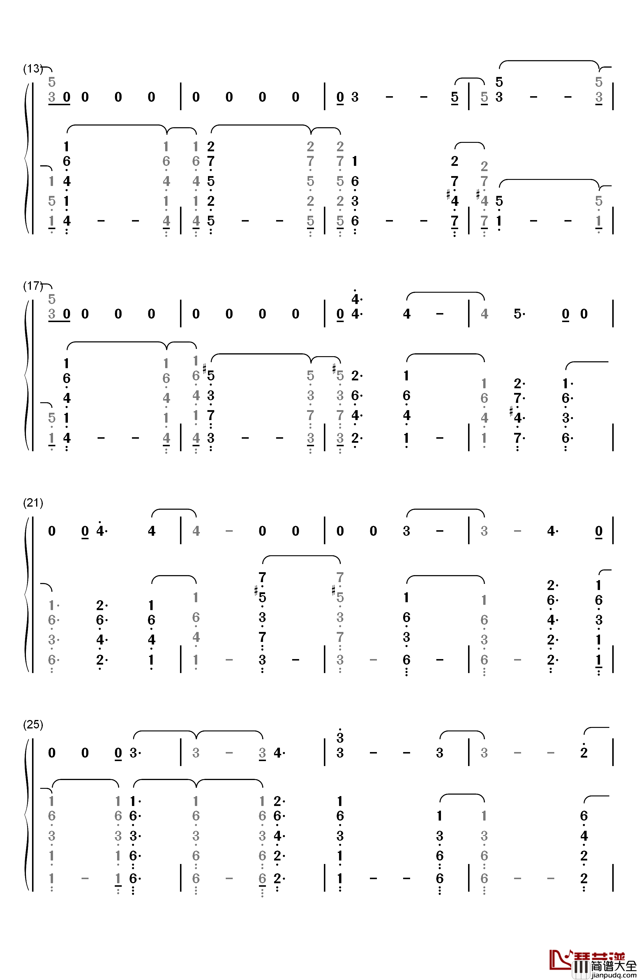 HIM钢琴简谱_数字双手_Sam_Smith