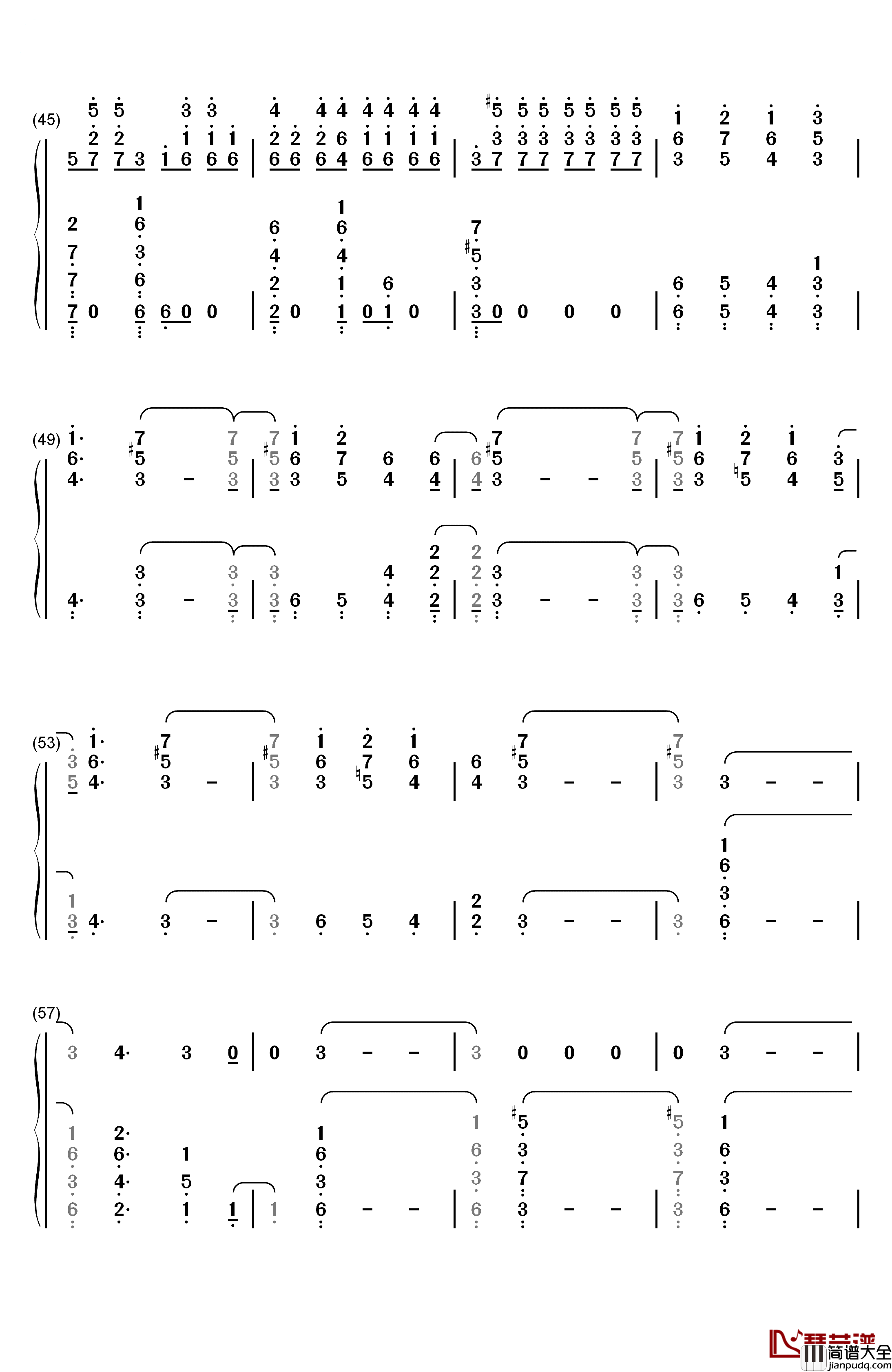 HIM钢琴简谱_数字双手_Sam_Smith