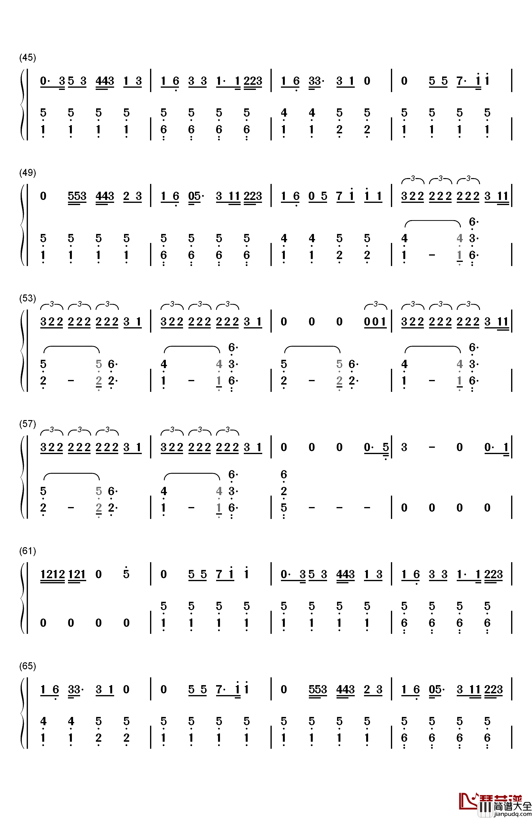 Gorgeous钢琴简谱_数字双手_Taylor_Swift