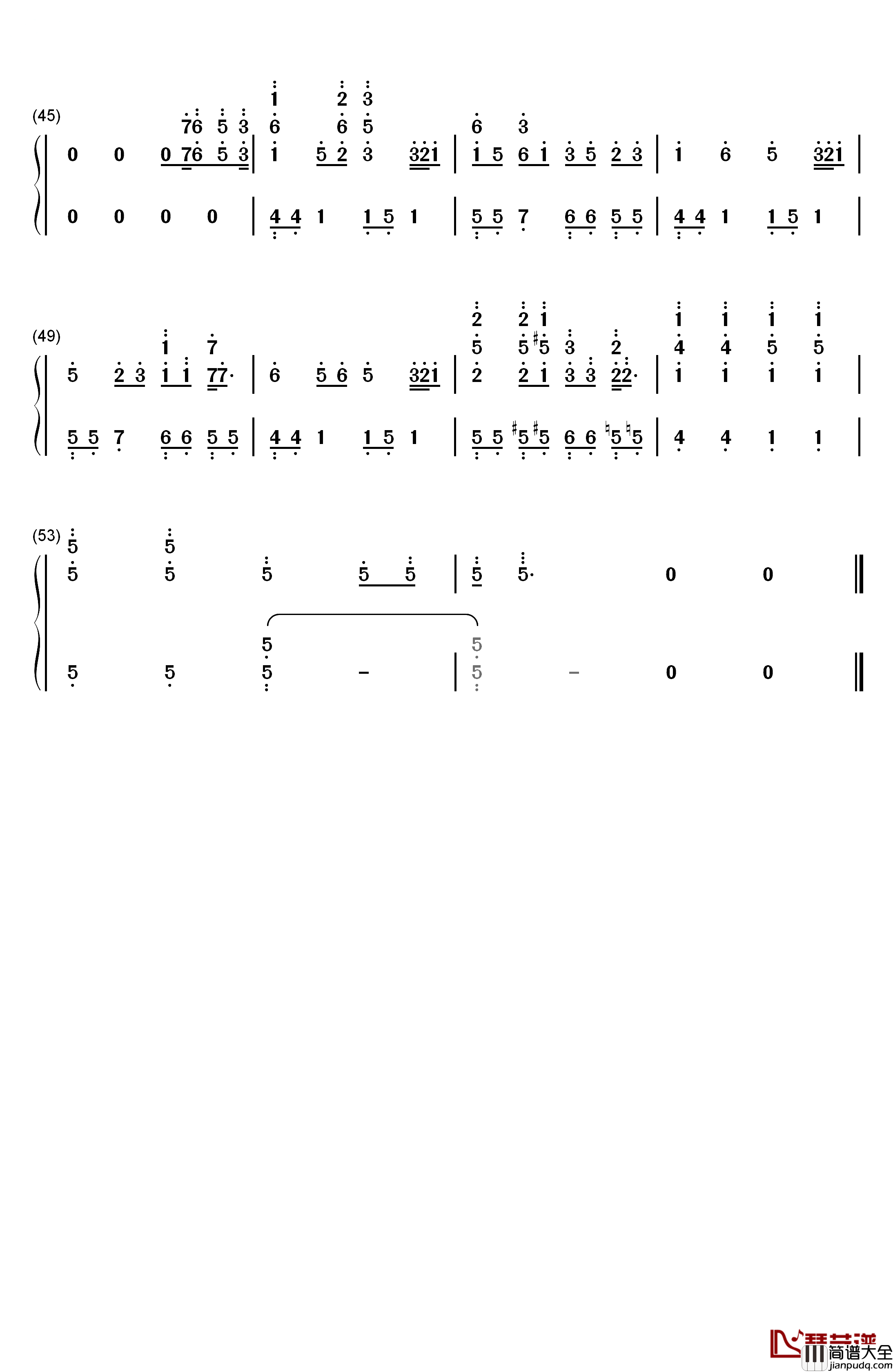 雨き声残响钢琴简谱_数字双手_ゆめこ