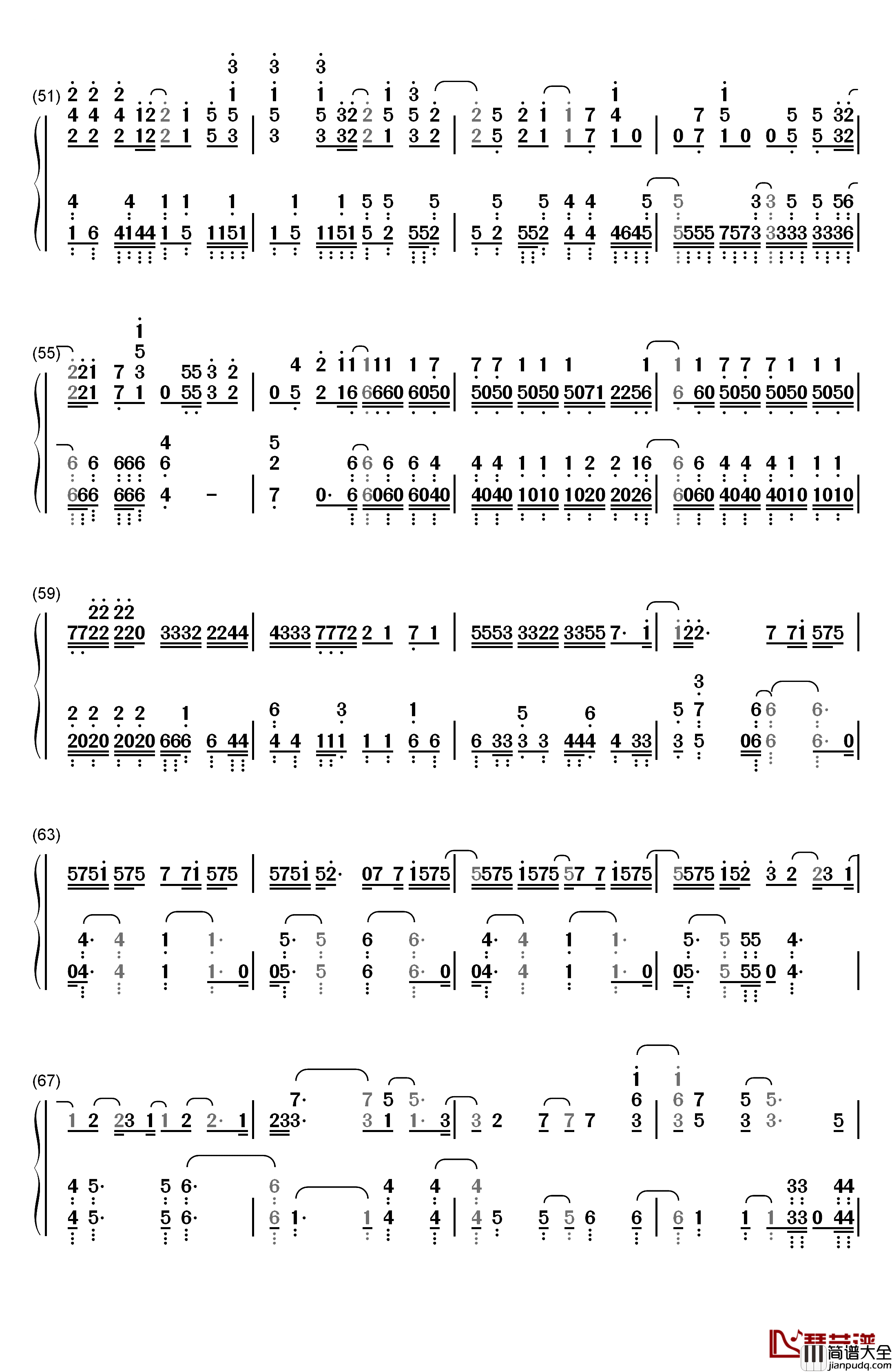 空に歌えば钢琴简谱_数字双手_amazarashi