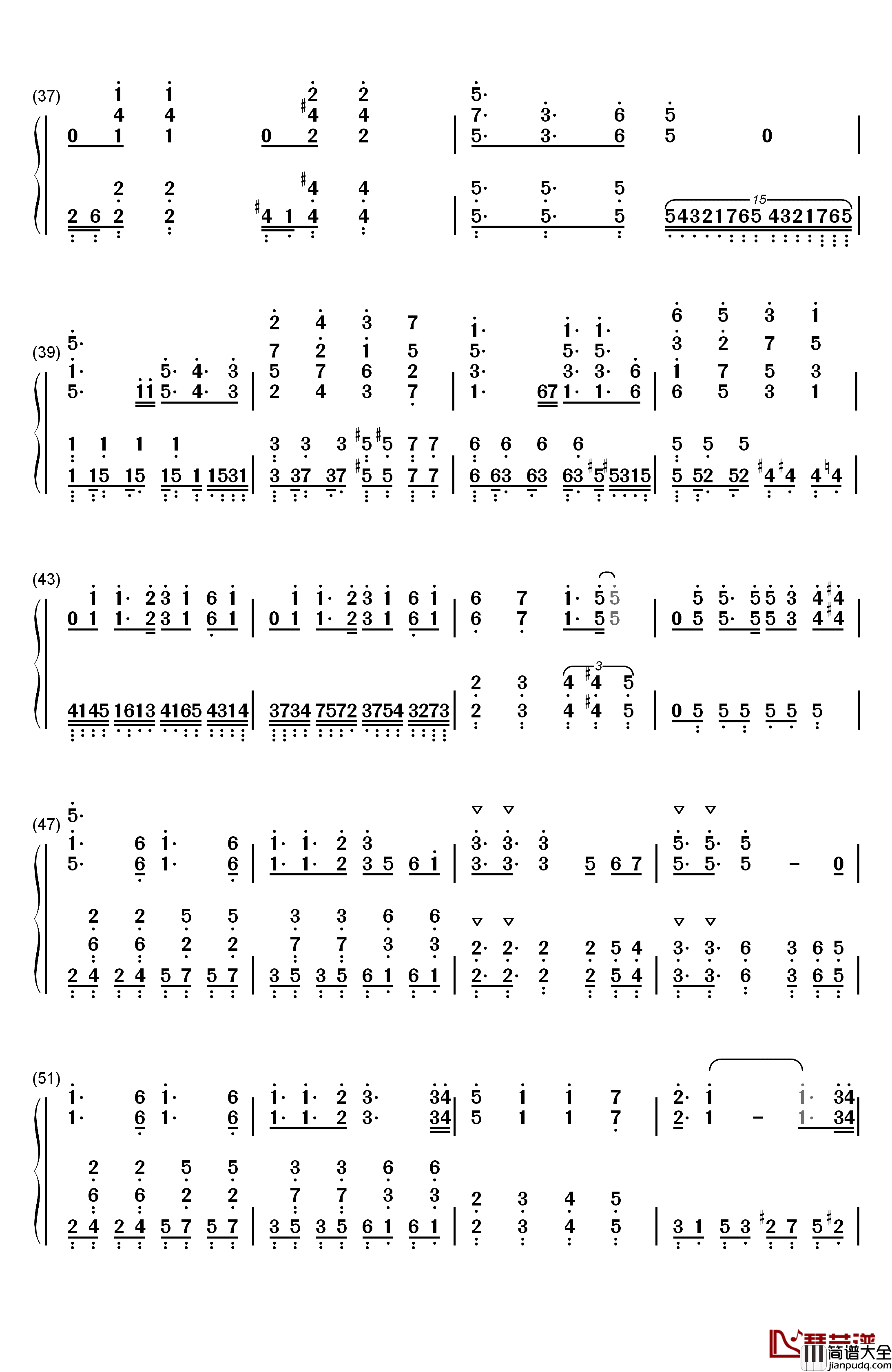ぼなぺてぃーと♡S钢琴简谱_数字双手_Blend·A