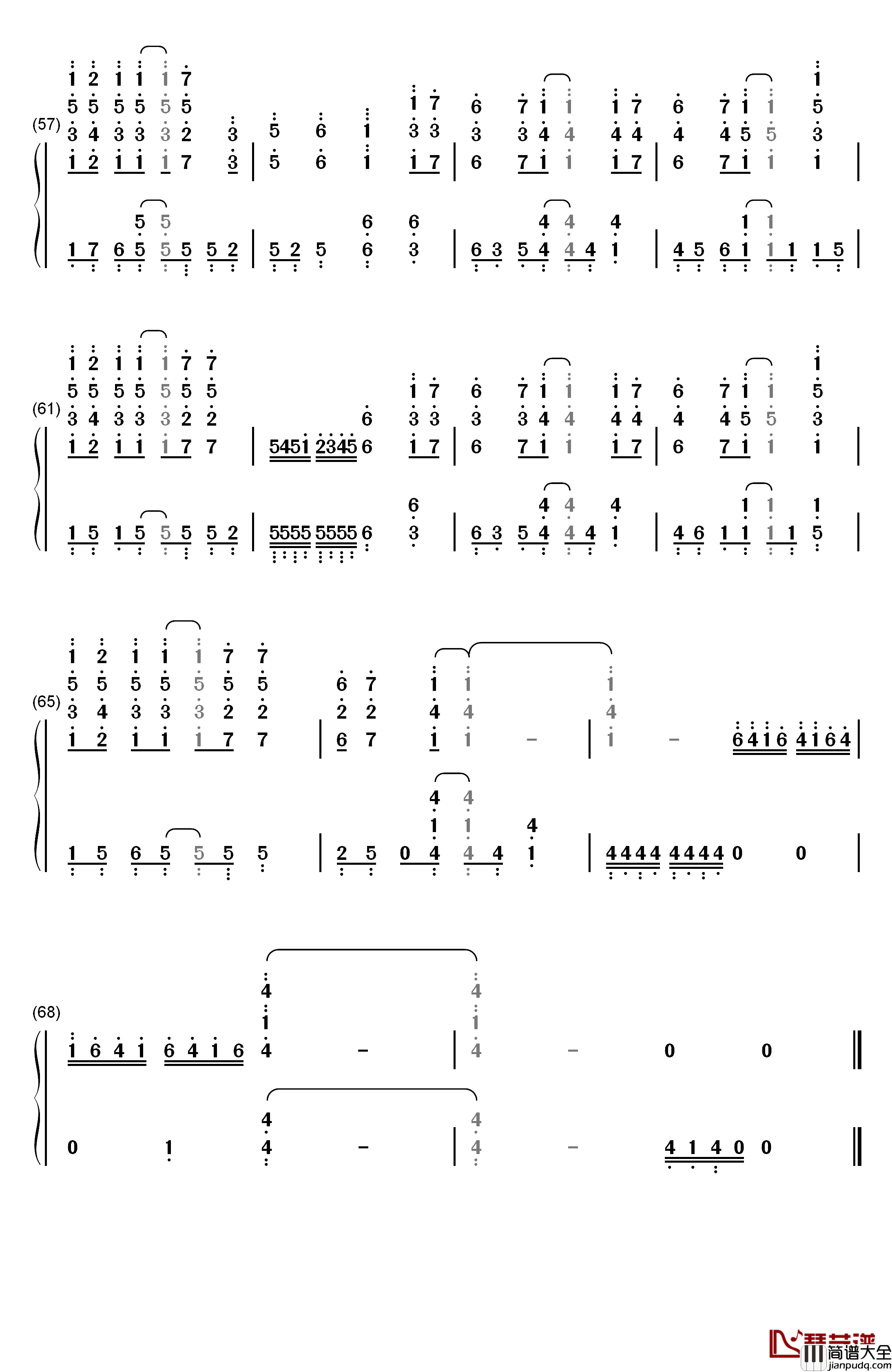 真赤な誓い钢琴简谱_数字双手_福山芳树
