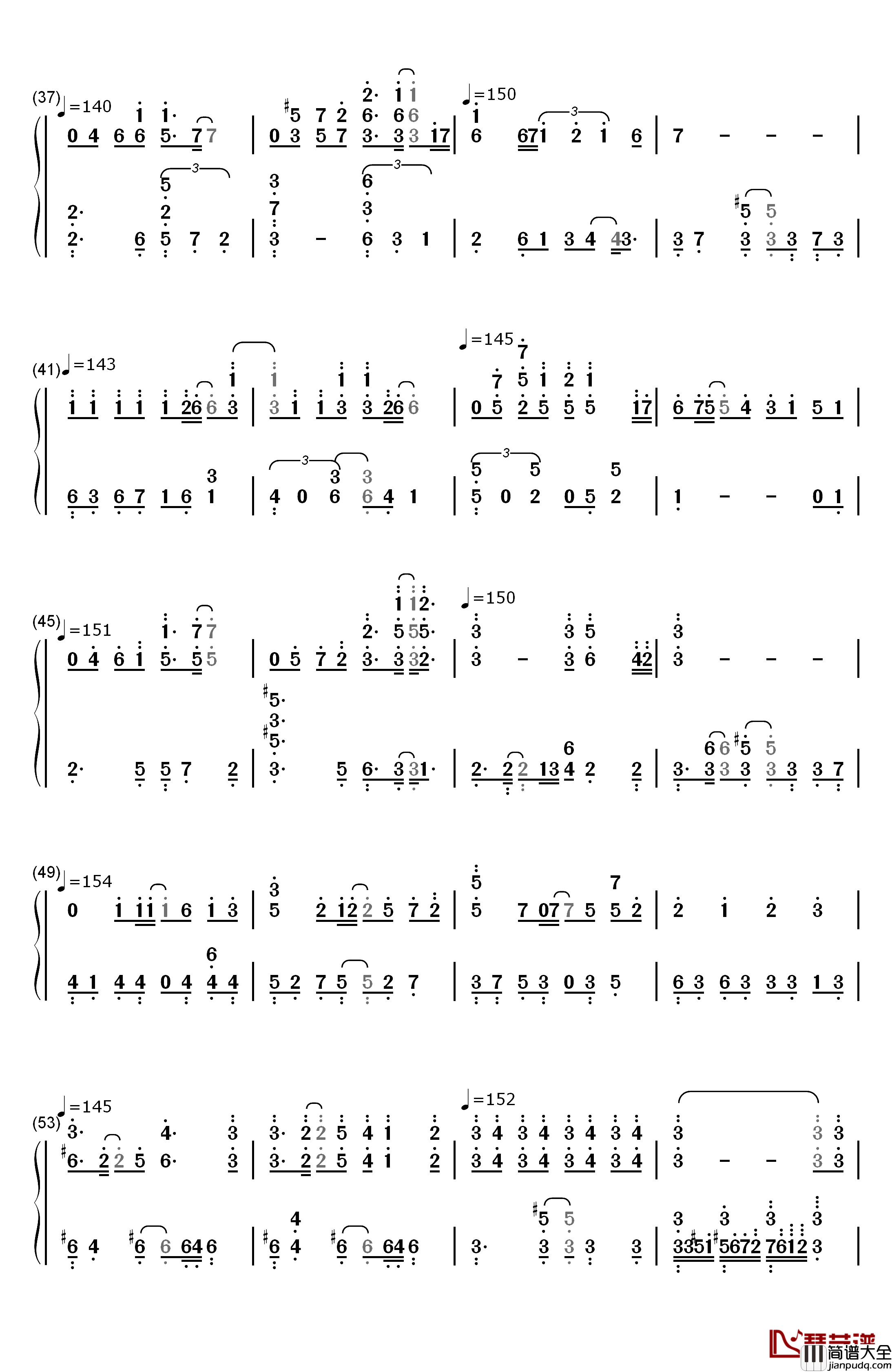 Break_Up钢琴简谱_数字双手_宫崎步