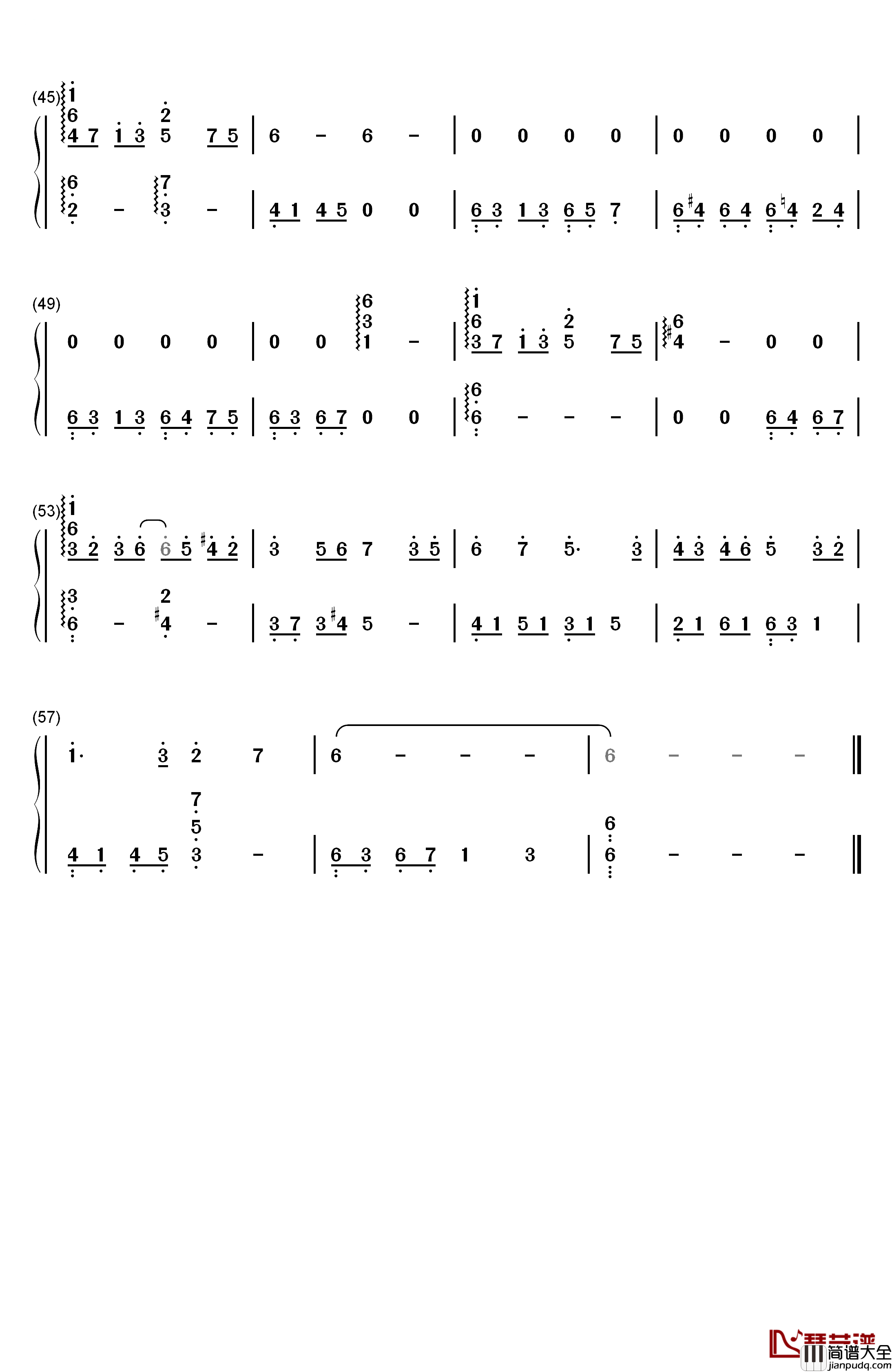 闘争钢琴简谱_数字双手_植松伸夫