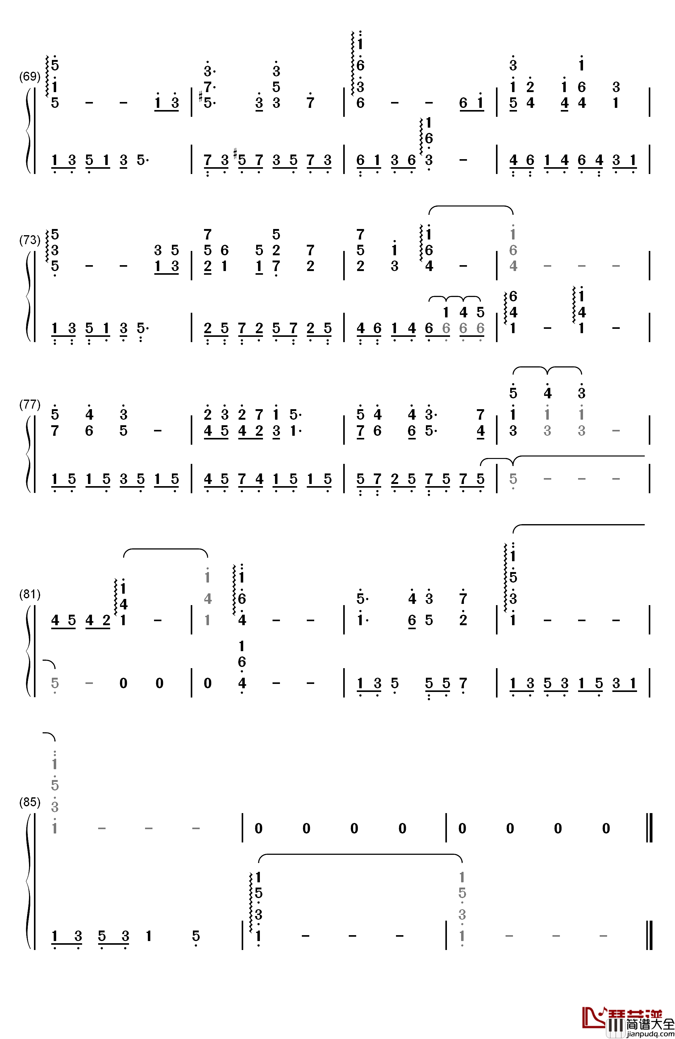 I_See_the_Light钢琴简谱_数字双手_Alan_Menken__亚伦·孟肯