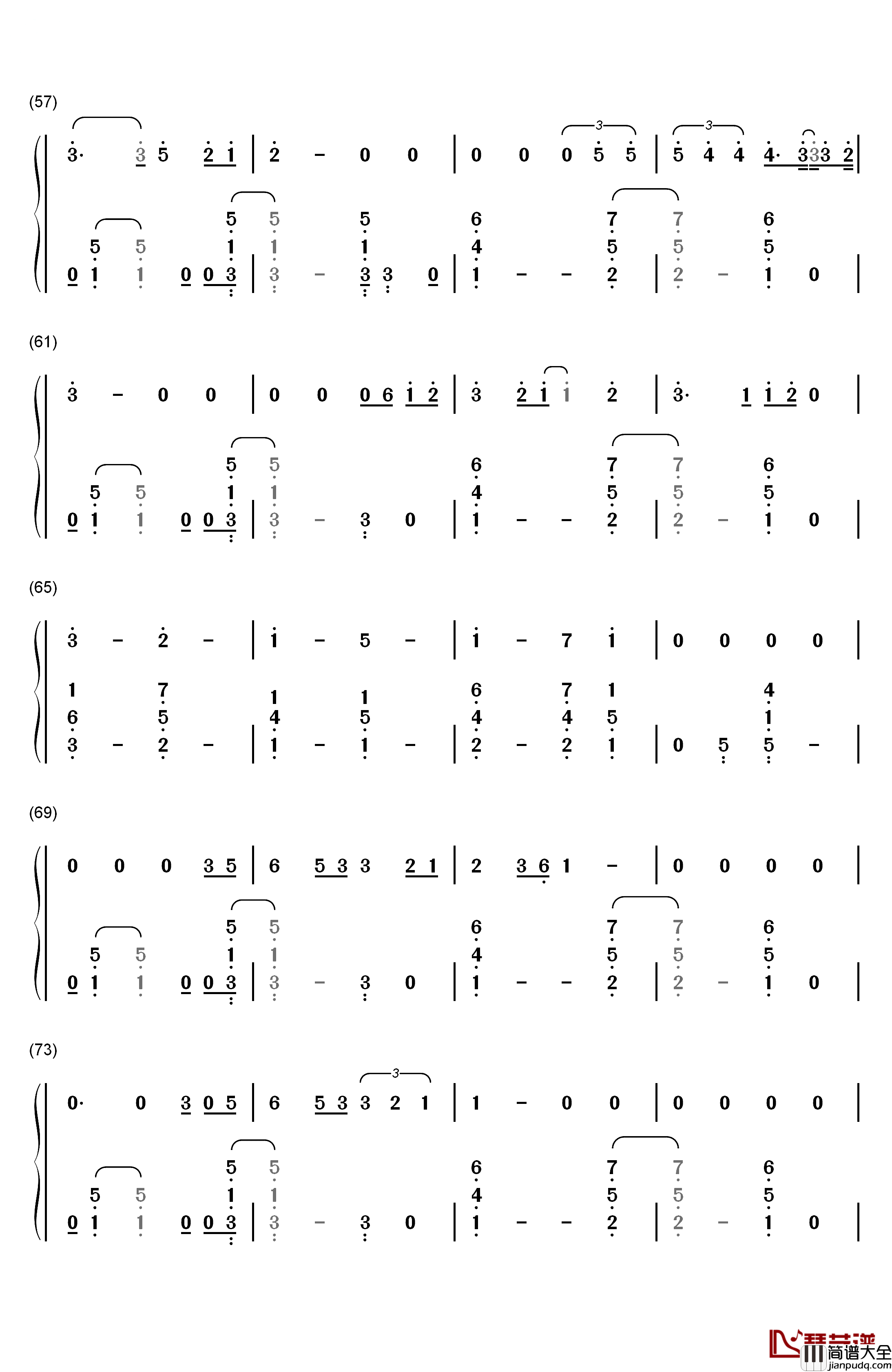 Thinking_Out_Loud钢琴简谱_数字双手_Ed_Sheeran