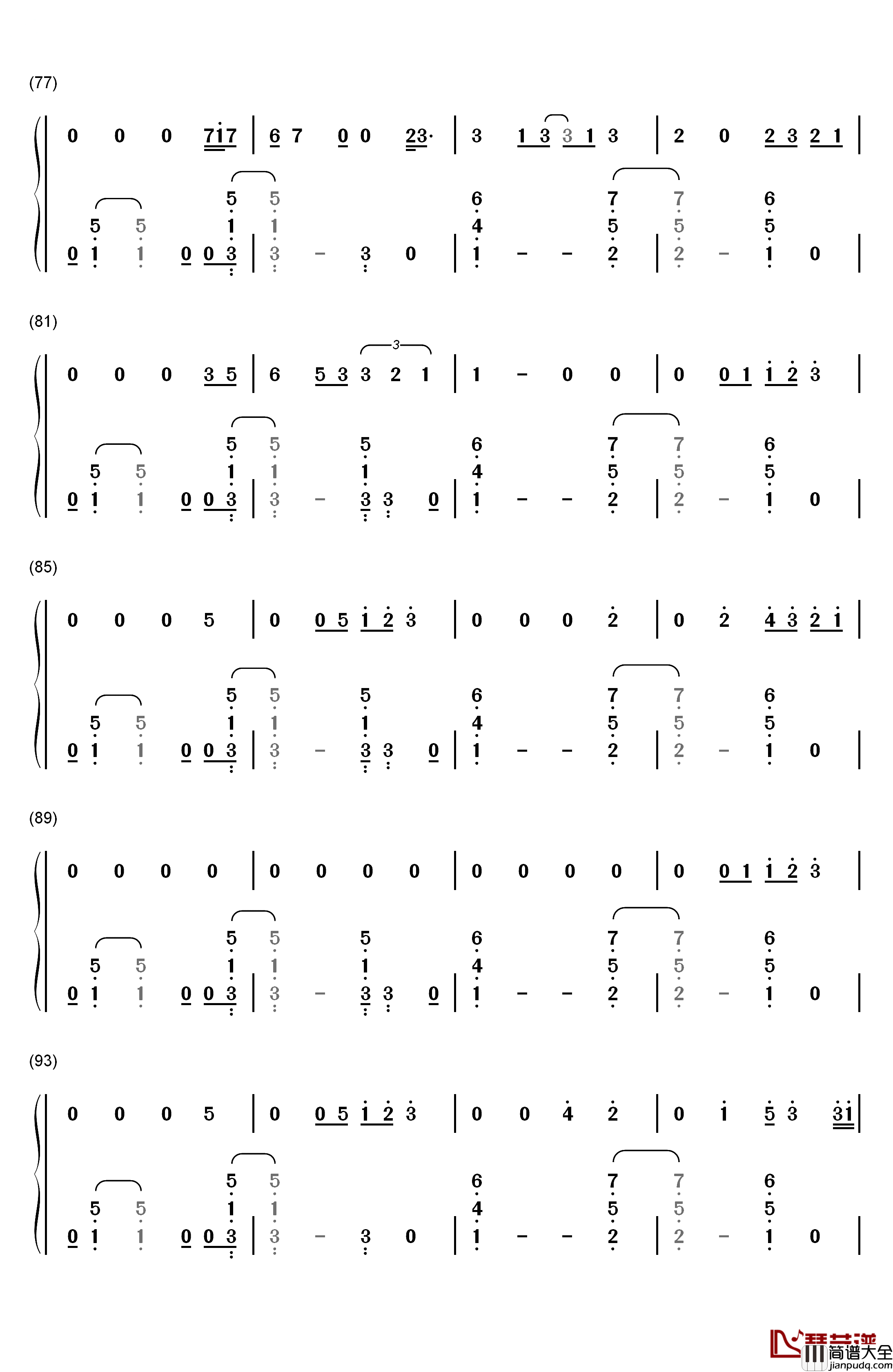 Thinking_Out_Loud钢琴简谱_数字双手_Ed_Sheeran