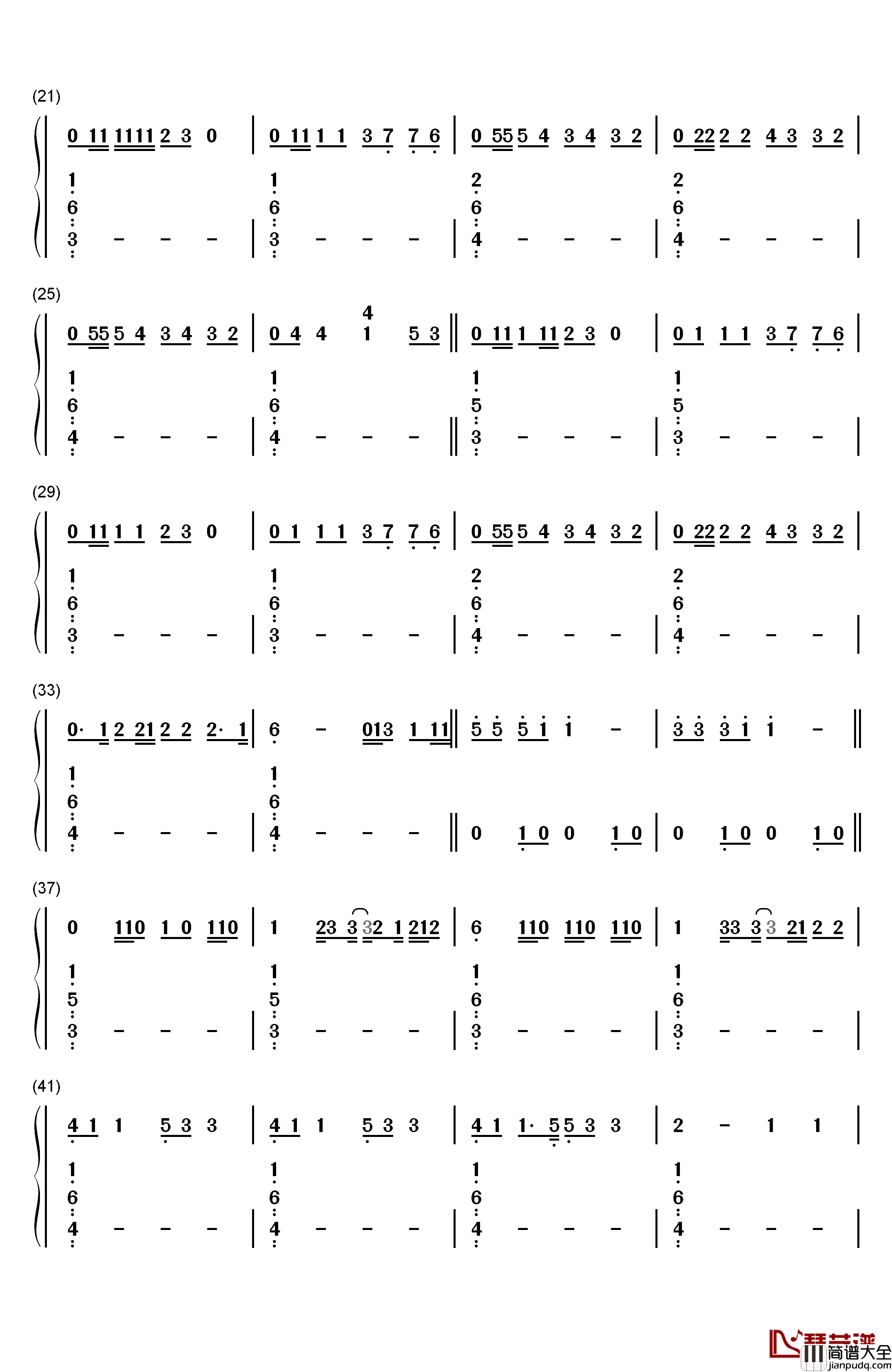 Blank_Space钢琴简谱_数字双手_Taylor_Swift