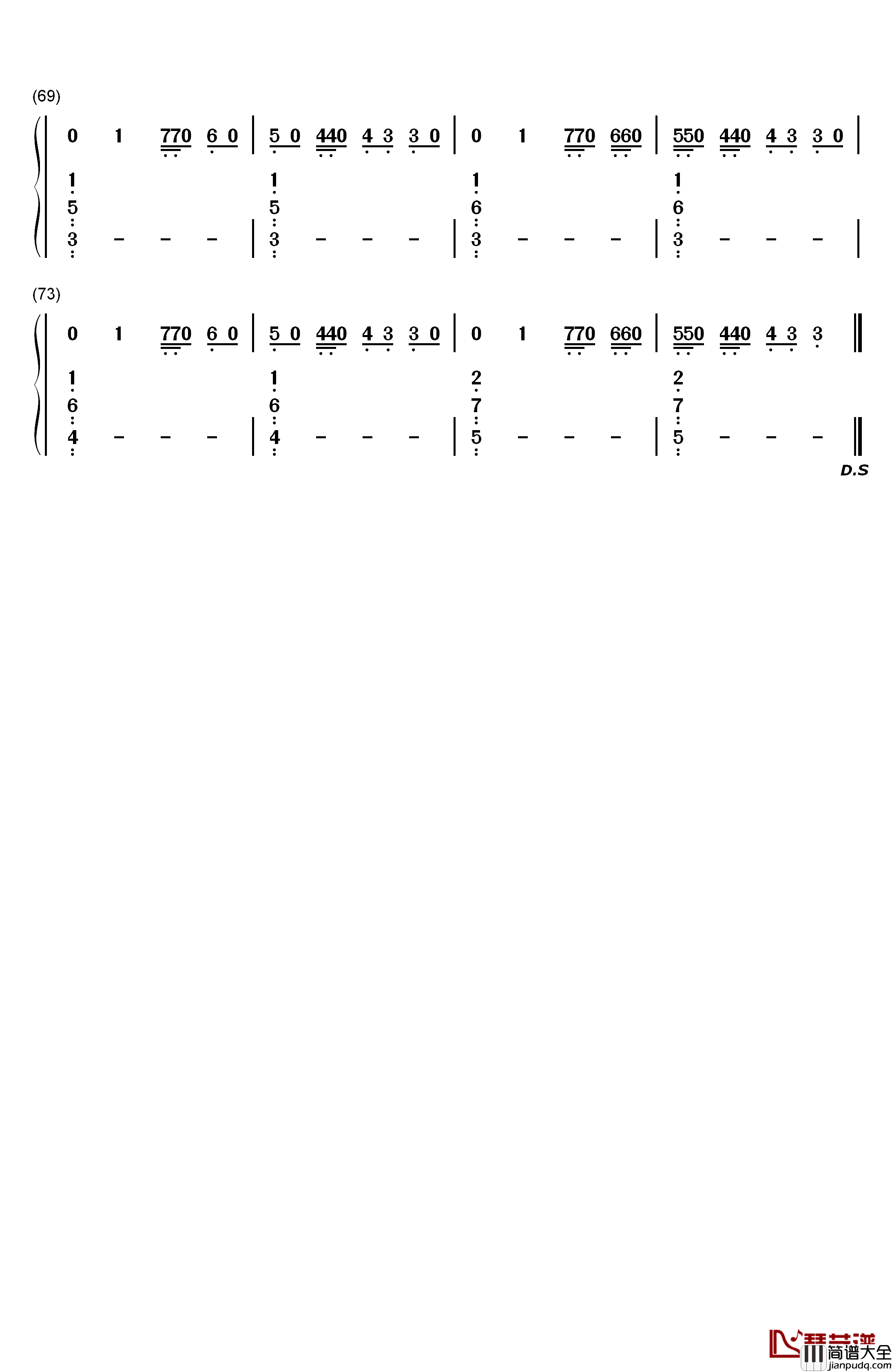 Blank_Space钢琴简谱_数字双手_Taylor_Swift