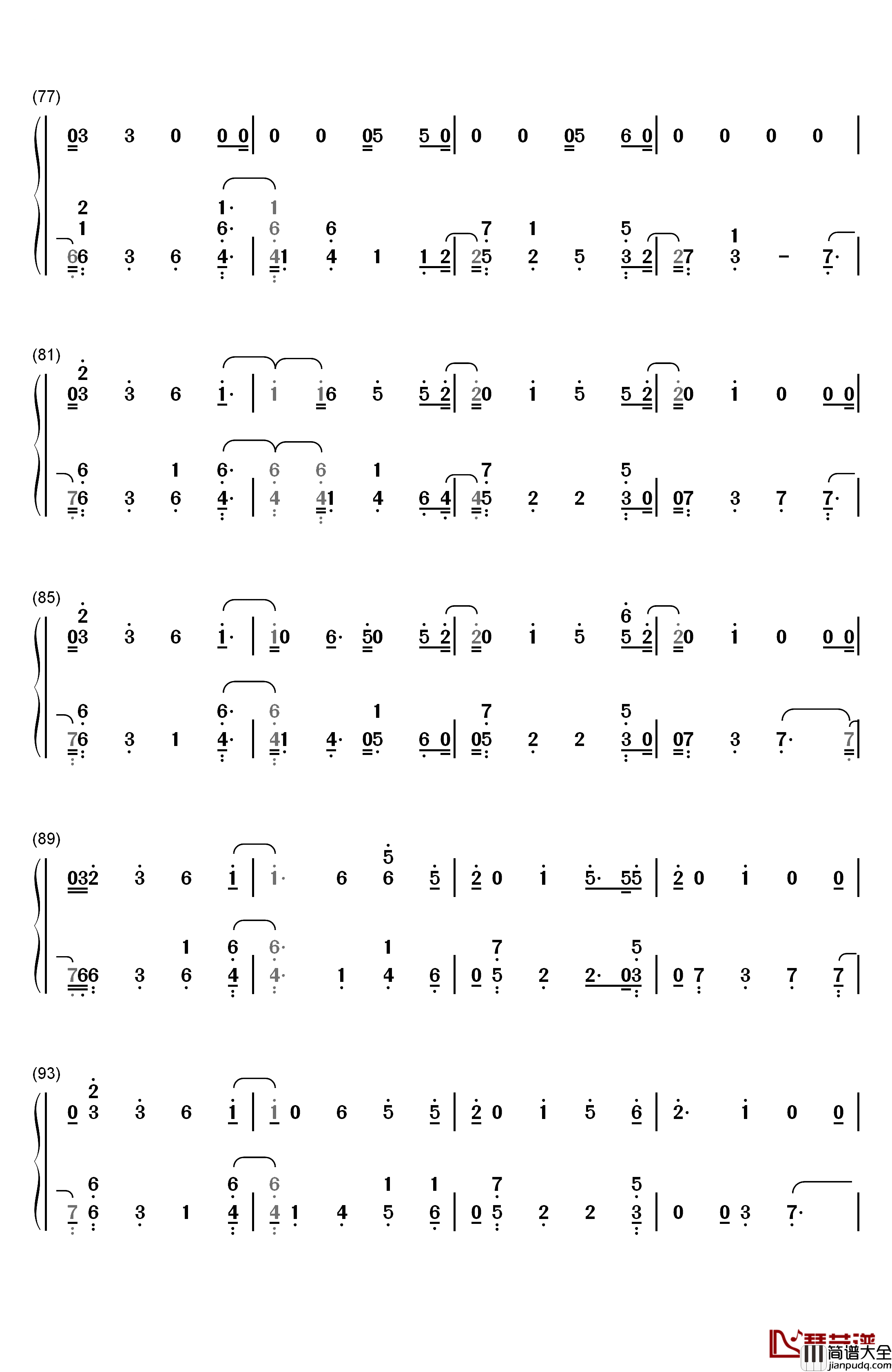 So_Far_Away钢琴简谱_数字双手_Martin_Garrix_David_Guetta