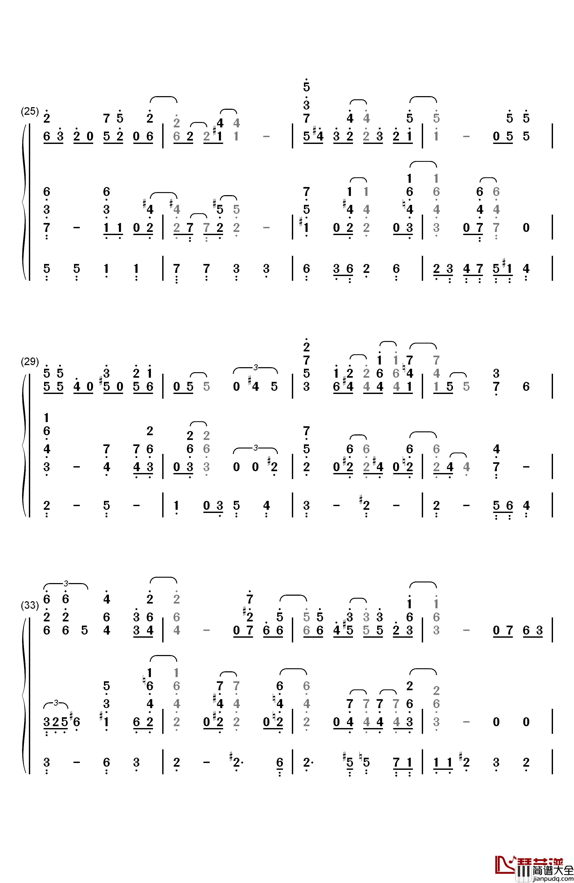 Let_It_Snow__Let_It_Snow__Let_It_Snow钢琴简谱_数字双手_Beegie_Adair