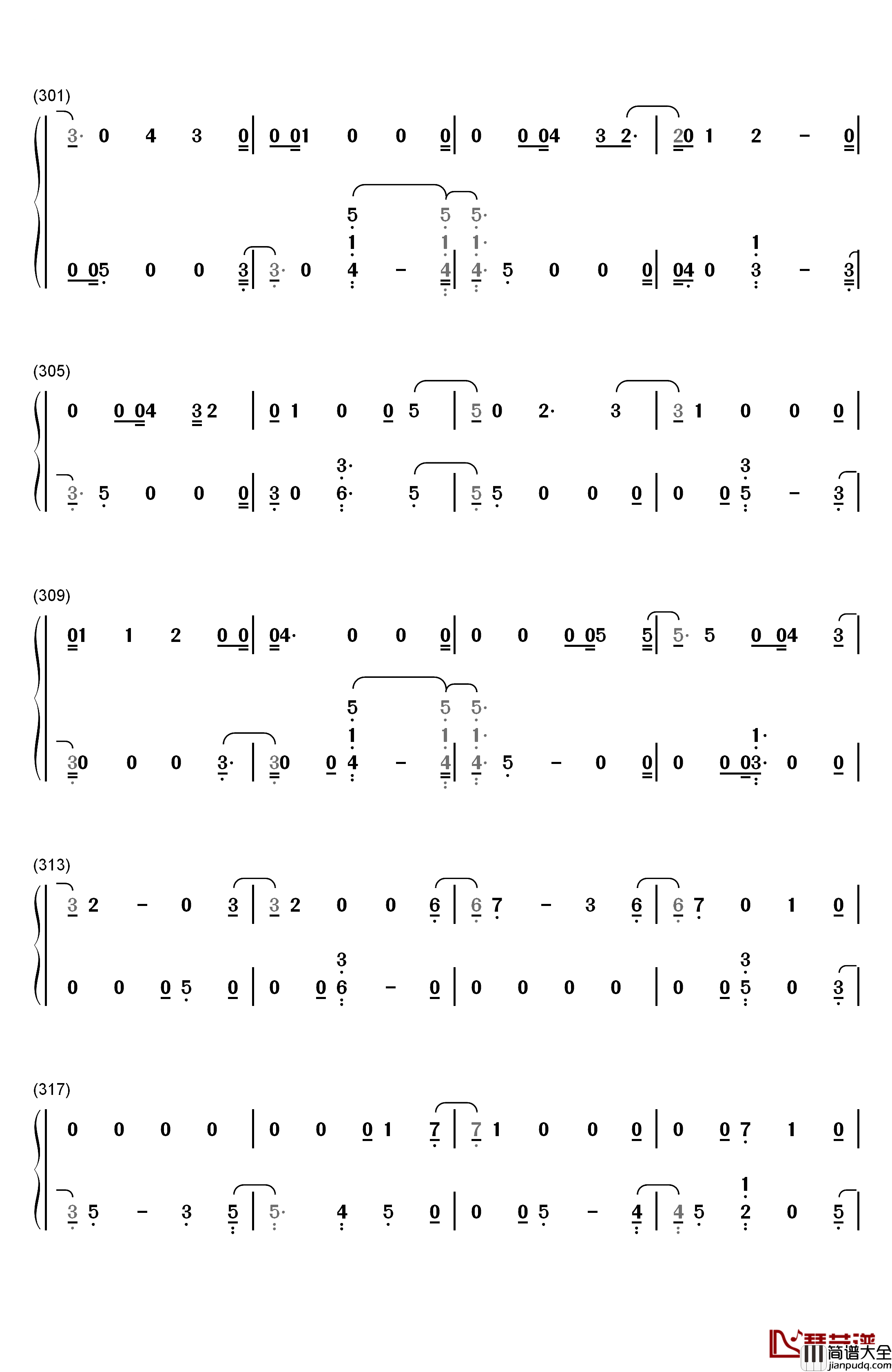Crystal_Snow钢琴简谱_数字双手_防弹少年团