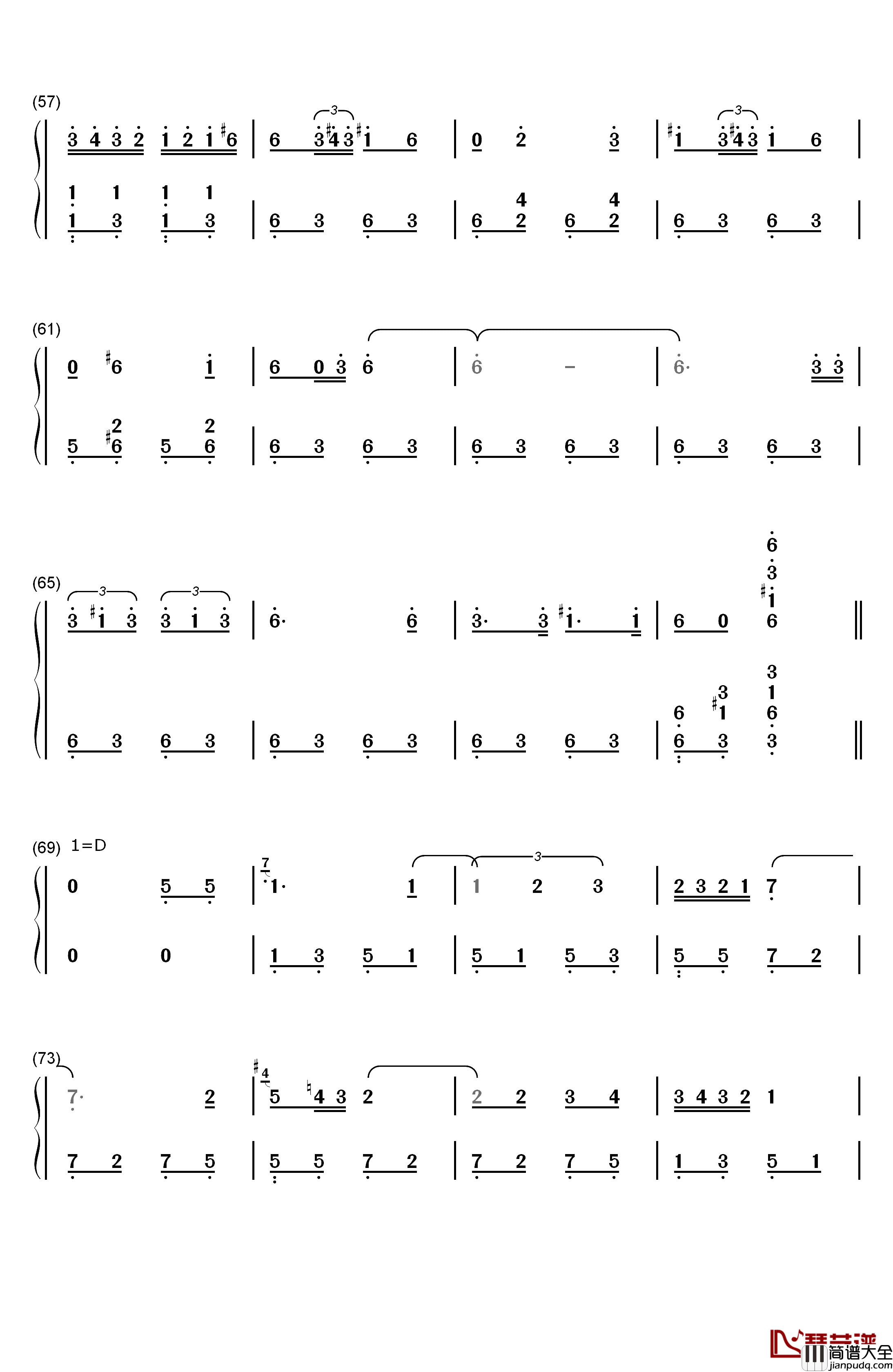 西班牙斗牛曲钢琴简谱_数字双手_未知