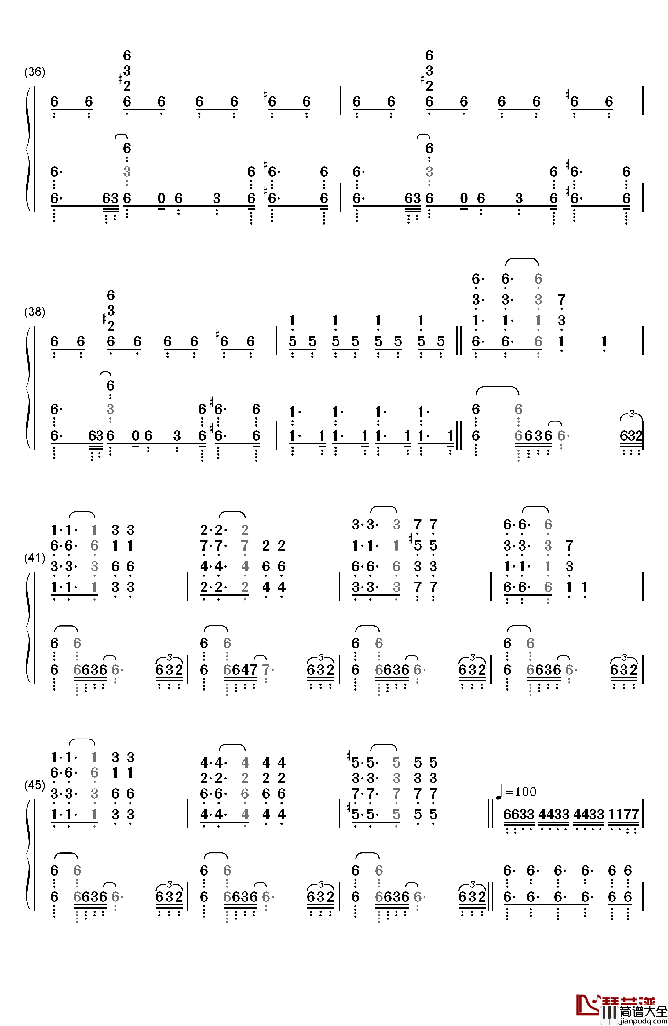 Blood_and_Wine钢琴简谱_数字双手_Marcin_Przybyłowicz