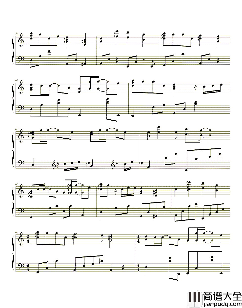 三吋日光钢琴谱_梁静茹_你为我敞开的天窗一段日光落在手心