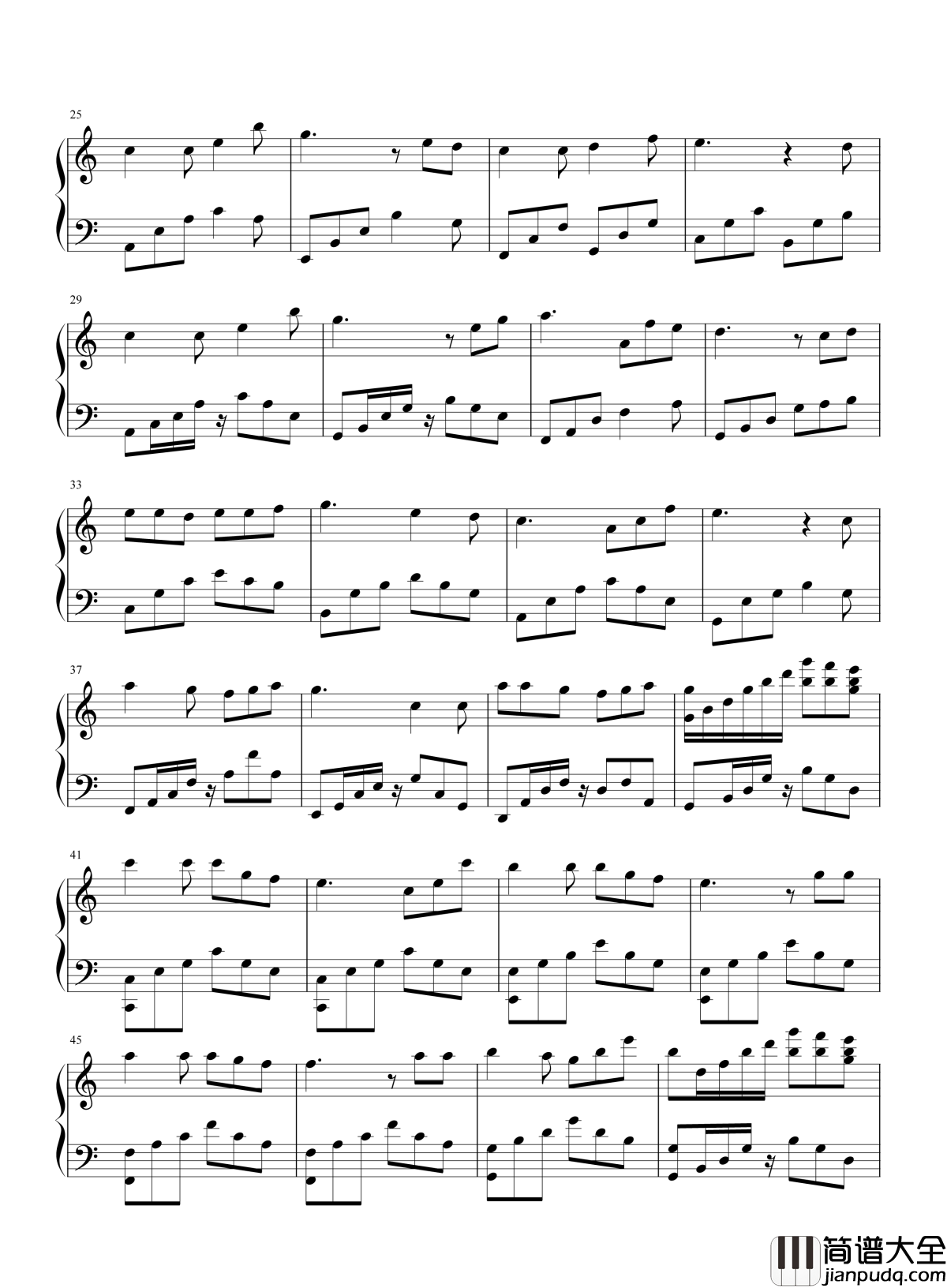 终身美丽钢琴谱_郑秀文_努力生活的人，终身都美丽