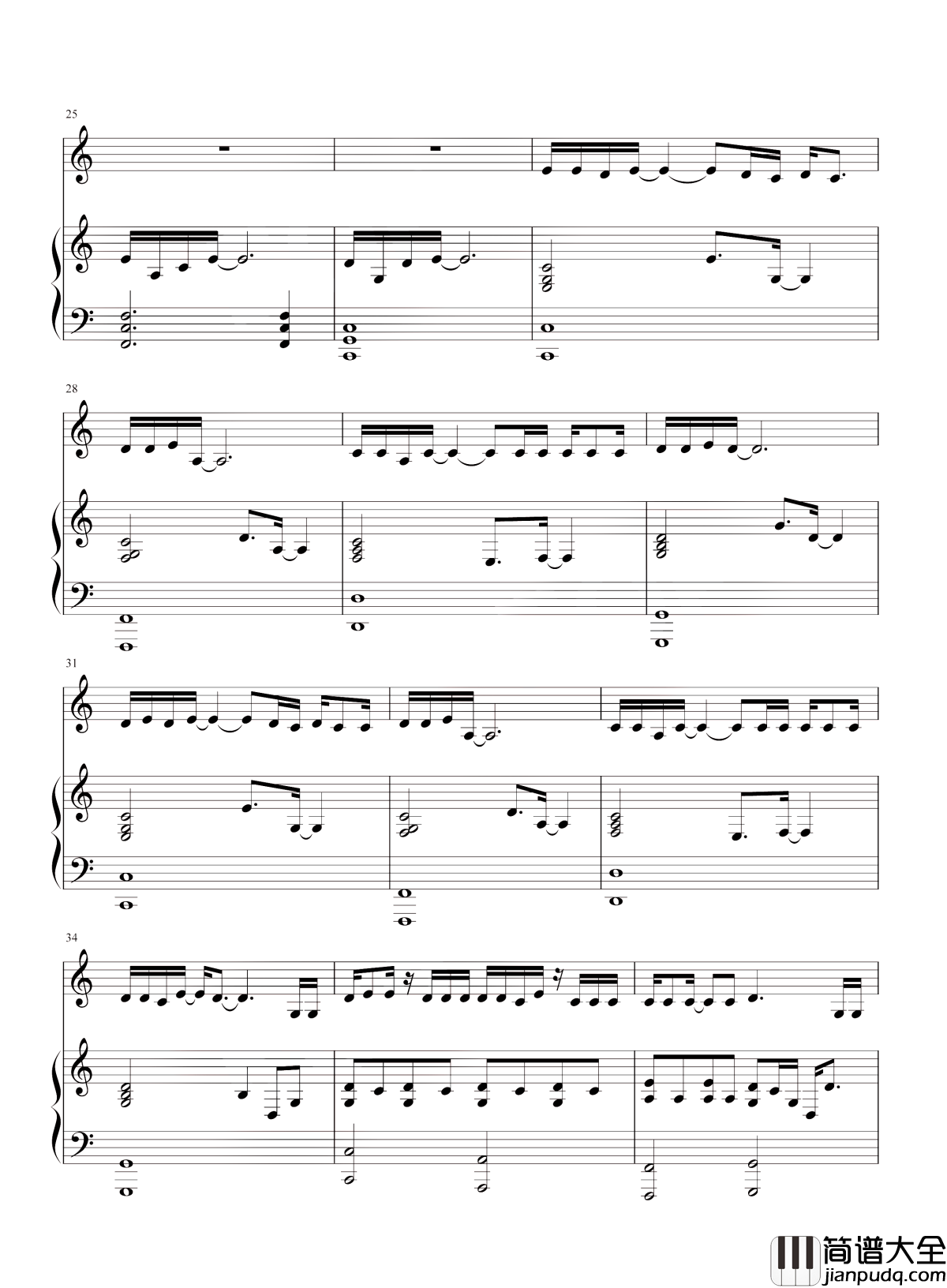 可能否钢琴谱_木小雅_遇见过的绝望,都能成为最美的盛放