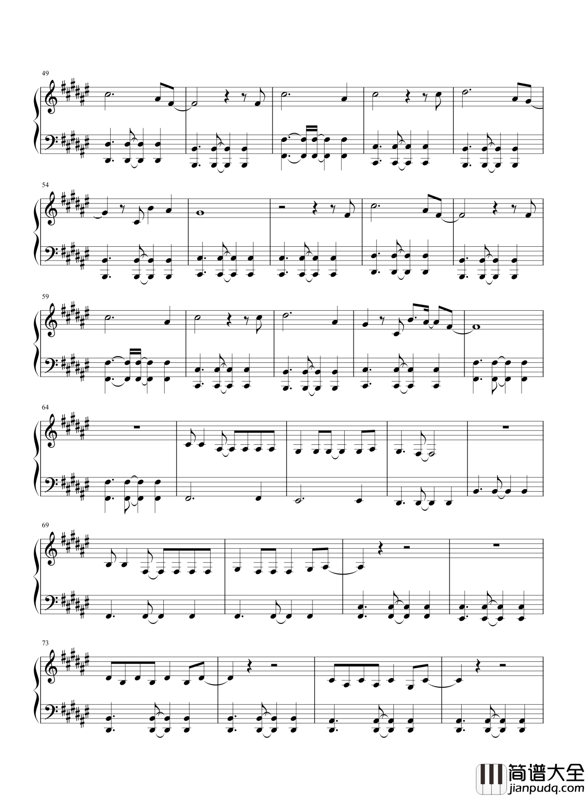 不期而遇钢琴谱_刘惜君_爱情就要不期而遇