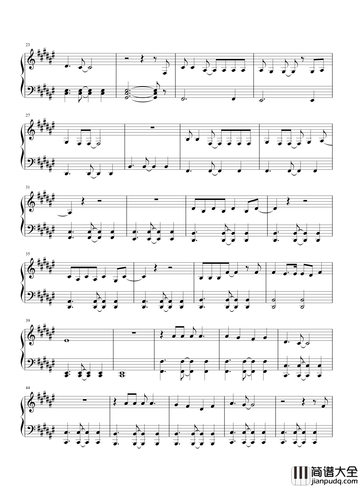 不期而遇钢琴谱_刘惜君_爱情就要不期而遇