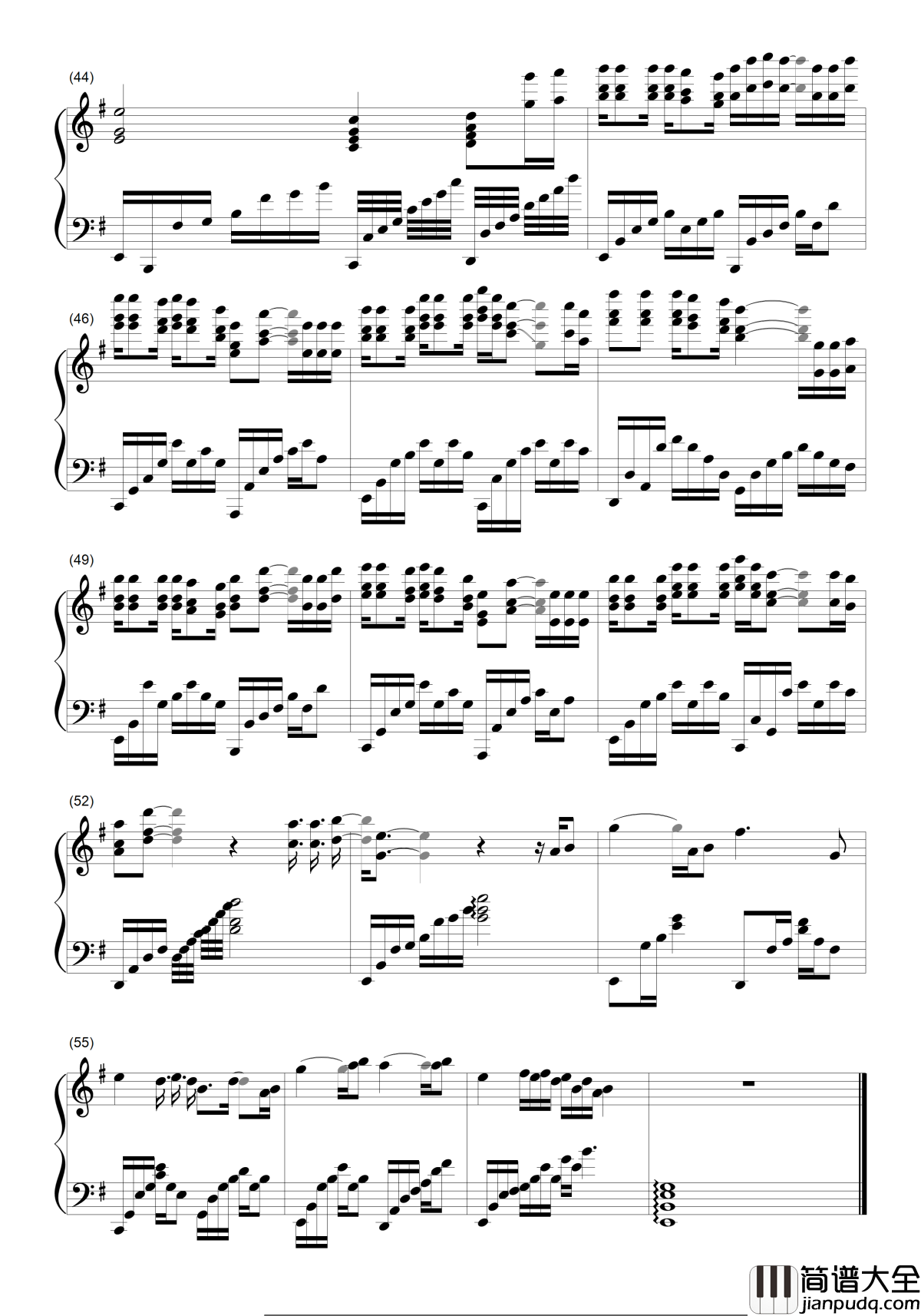 让泪化作相思雨钢琴谱_南合文斗_浮伤年华让泪化作相思雨