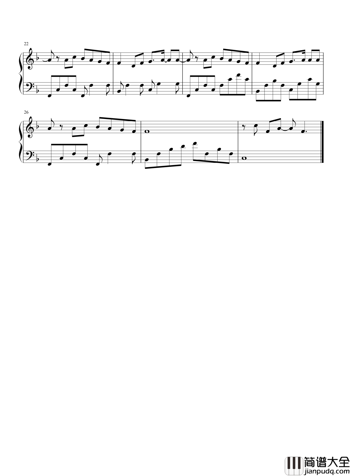 love钢琴谱_田馥甄_如果欣赏那珍贵温柔_就请珍惜这伤口