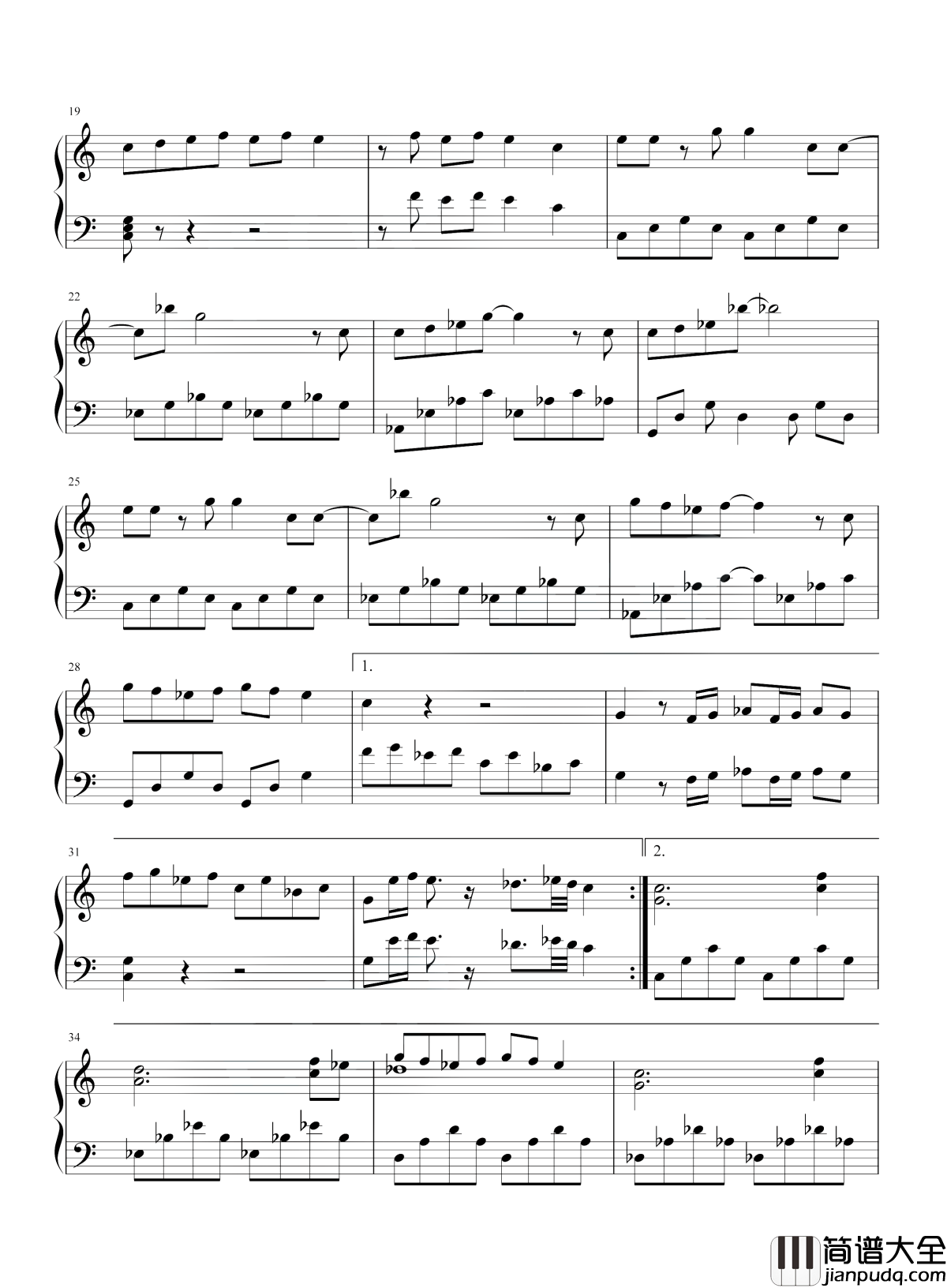 舞娘钢琴谱_蔡依林_白雪夏夜我不停歇