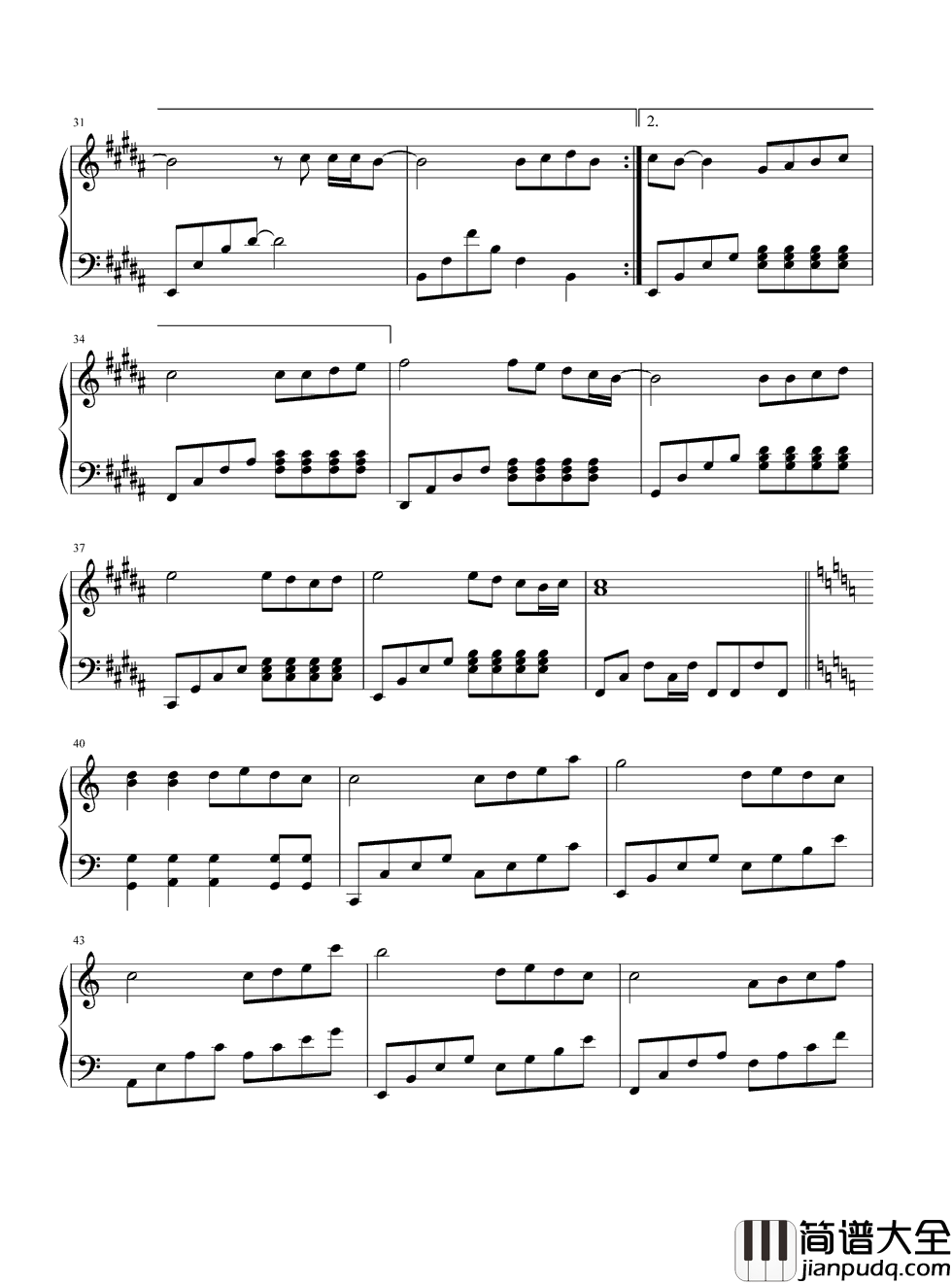 想太多钢琴谱_李玖哲___别想太多,活出的滋味就会不一样