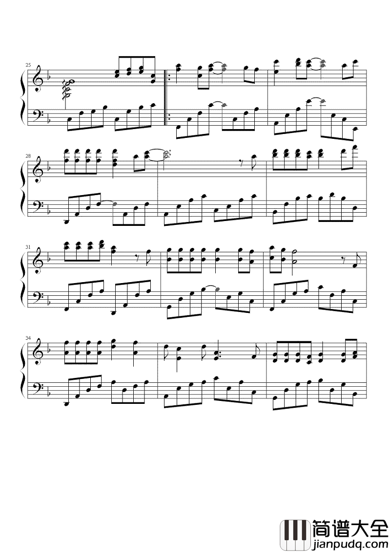 祝你一路顺风钢琴谱_吴奇隆_用力的挥挥手__祝你一路顺风