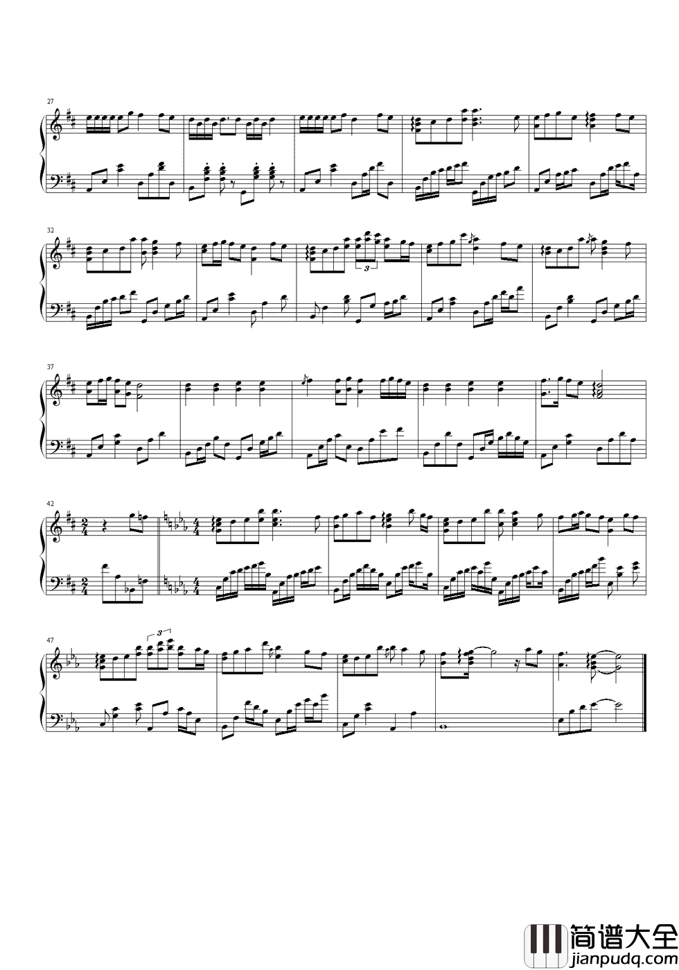 爱的魔法钢琴谱_金莎_希望你就是对的人__能和我_彼此宠爱