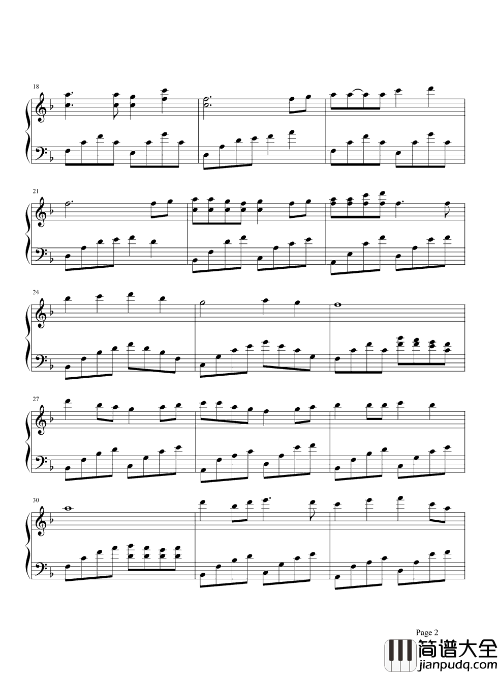 还是觉得你最好钢琴谱_张学友_每个故事里都有一首张学友