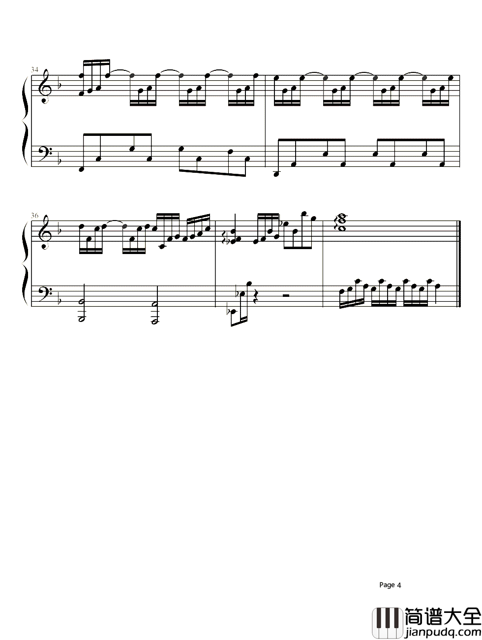 最亲爱的你钢琴谱_范玮琪_有些人的存在无关乎爱情