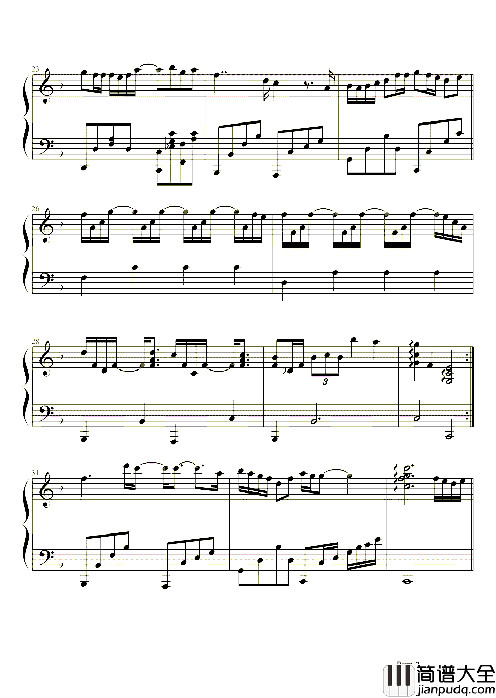 最亲爱的你钢琴谱_范玮琪_有些人的存在无关乎爱情